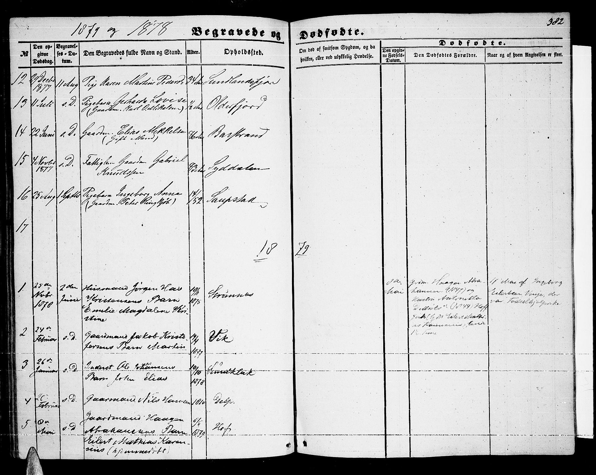 Ministerialprotokoller, klokkerbøker og fødselsregistre - Nordland, AV/SAT-A-1459/876/L1102: Parish register (copy) no. 876C01, 1852-1886, p. 382