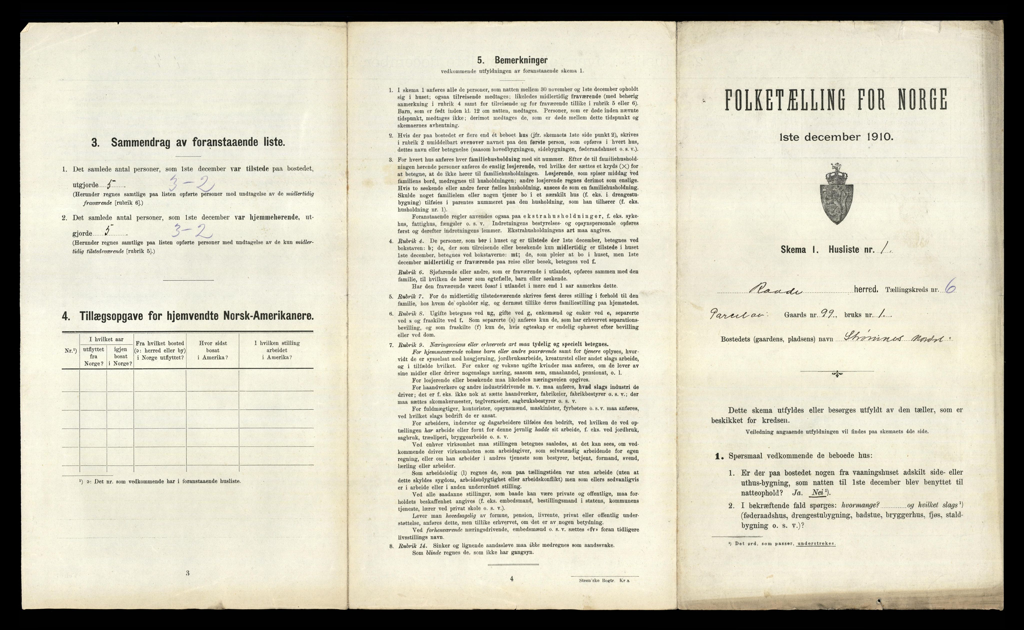 RA, 1910 census for Råde, 1910, p. 882