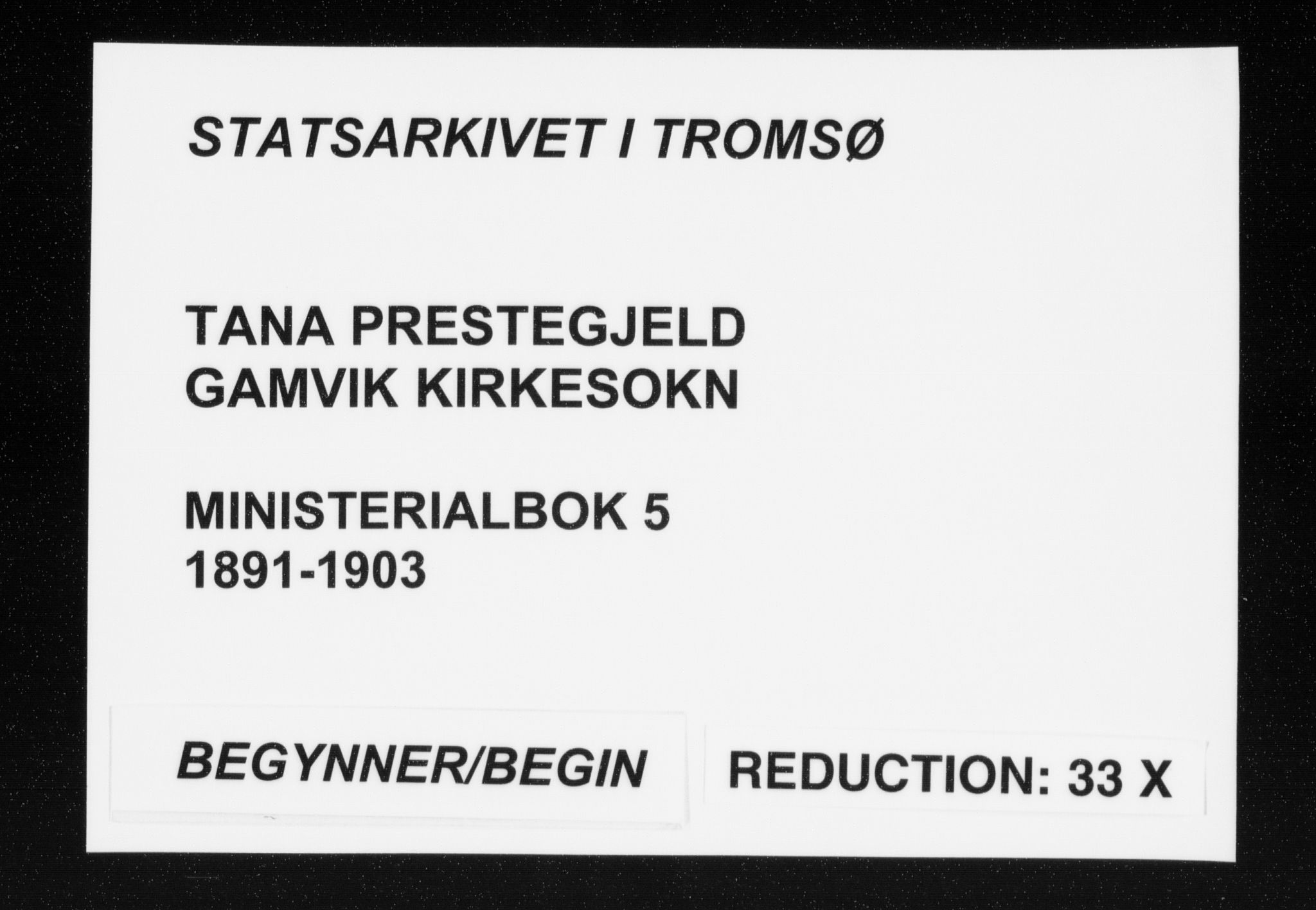 Tana sokneprestkontor, SATØ/S-1334/H/Ha/L0005kirke: Parish register (official) no. 5, 1891-1903