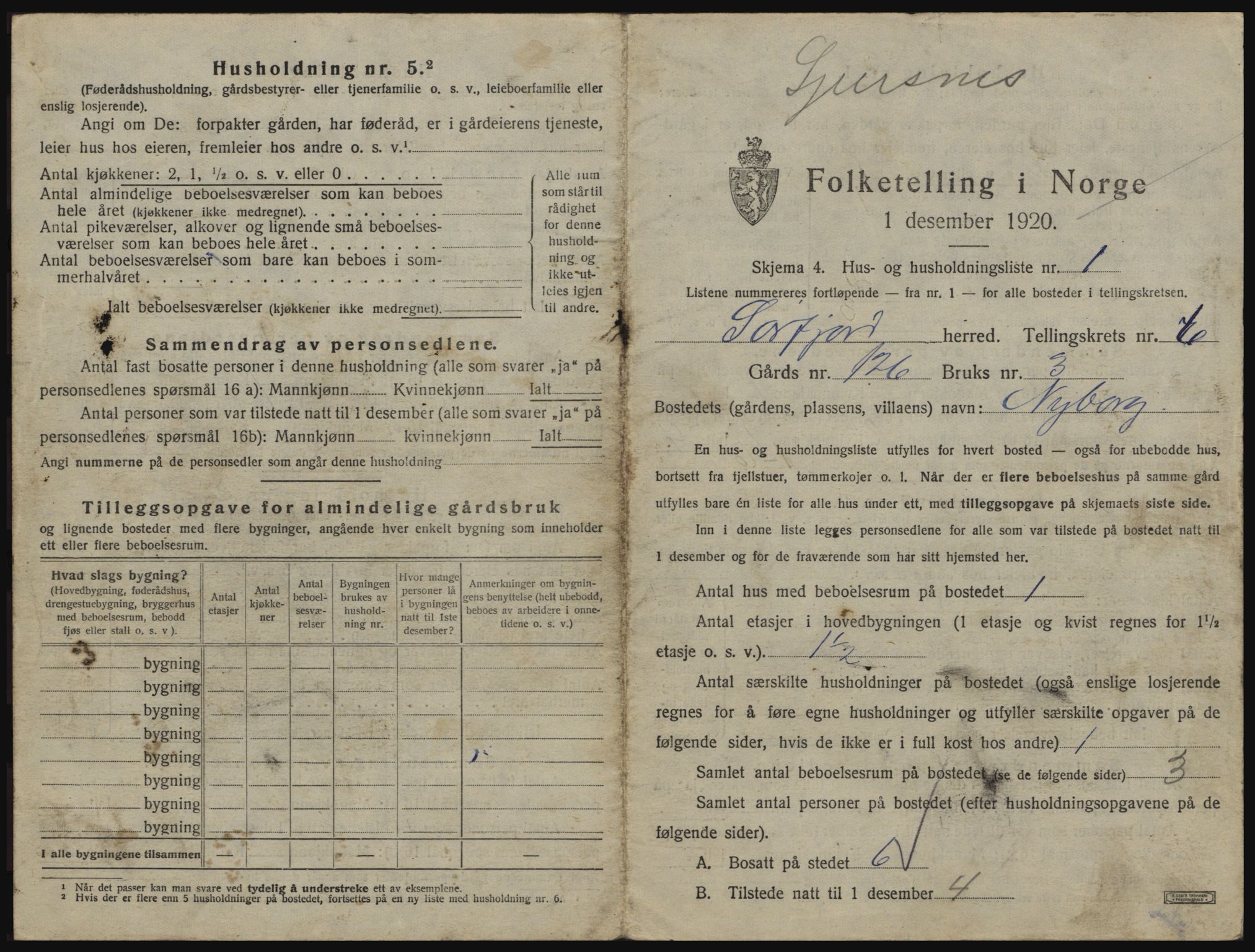 SATØ, 1920 census for Sørfjord, 1920, p. 285