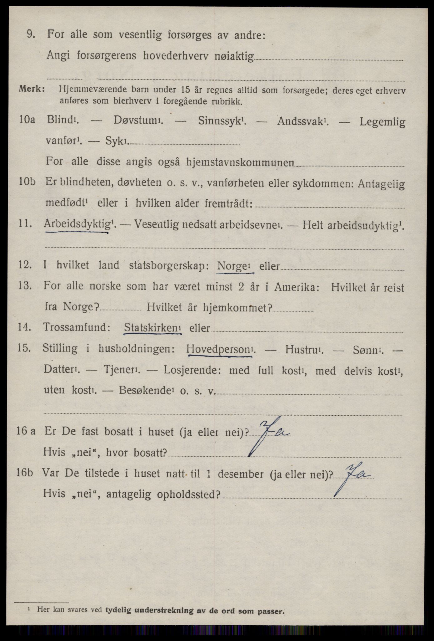 SAT, 1920 census for Brattvær, 1920, p. 1381
