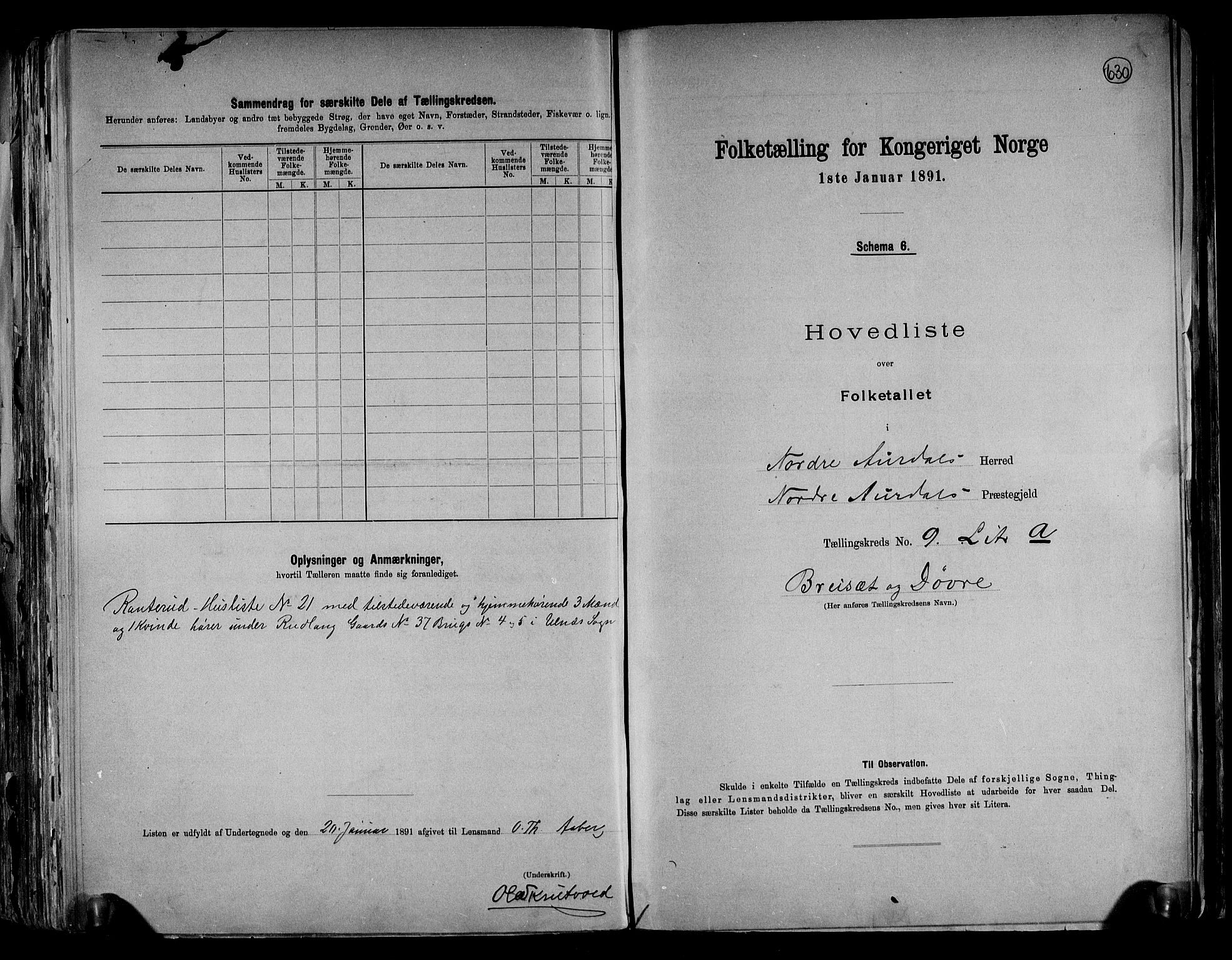RA, 1891 census for 0542 Nord-Aurdal, 1891, p. 25
