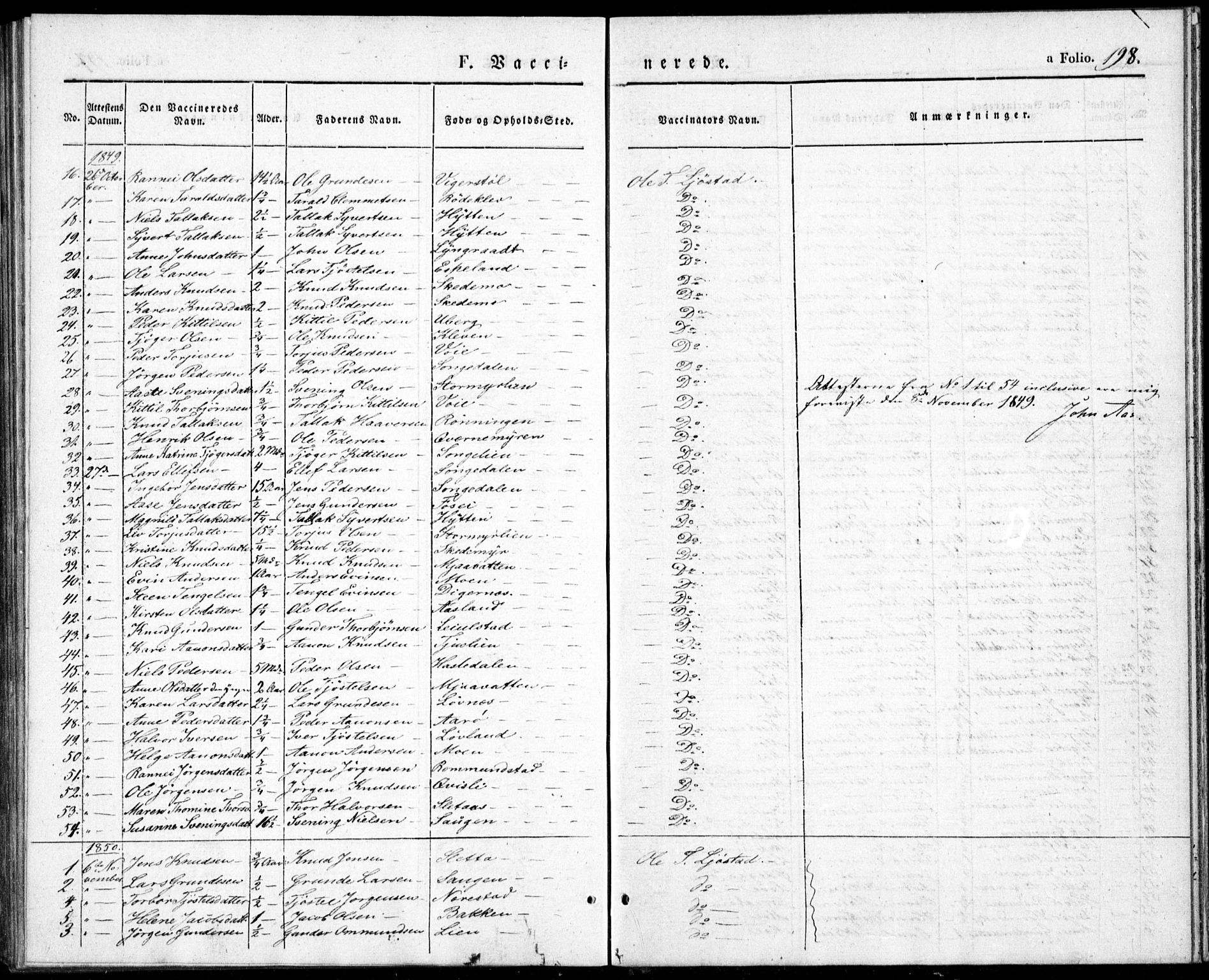 Gjerstad sokneprestkontor, SAK/1111-0014/F/Fa/Fab/L0002: Parish register (official) no. A 2, 1835-1852, p. 198
