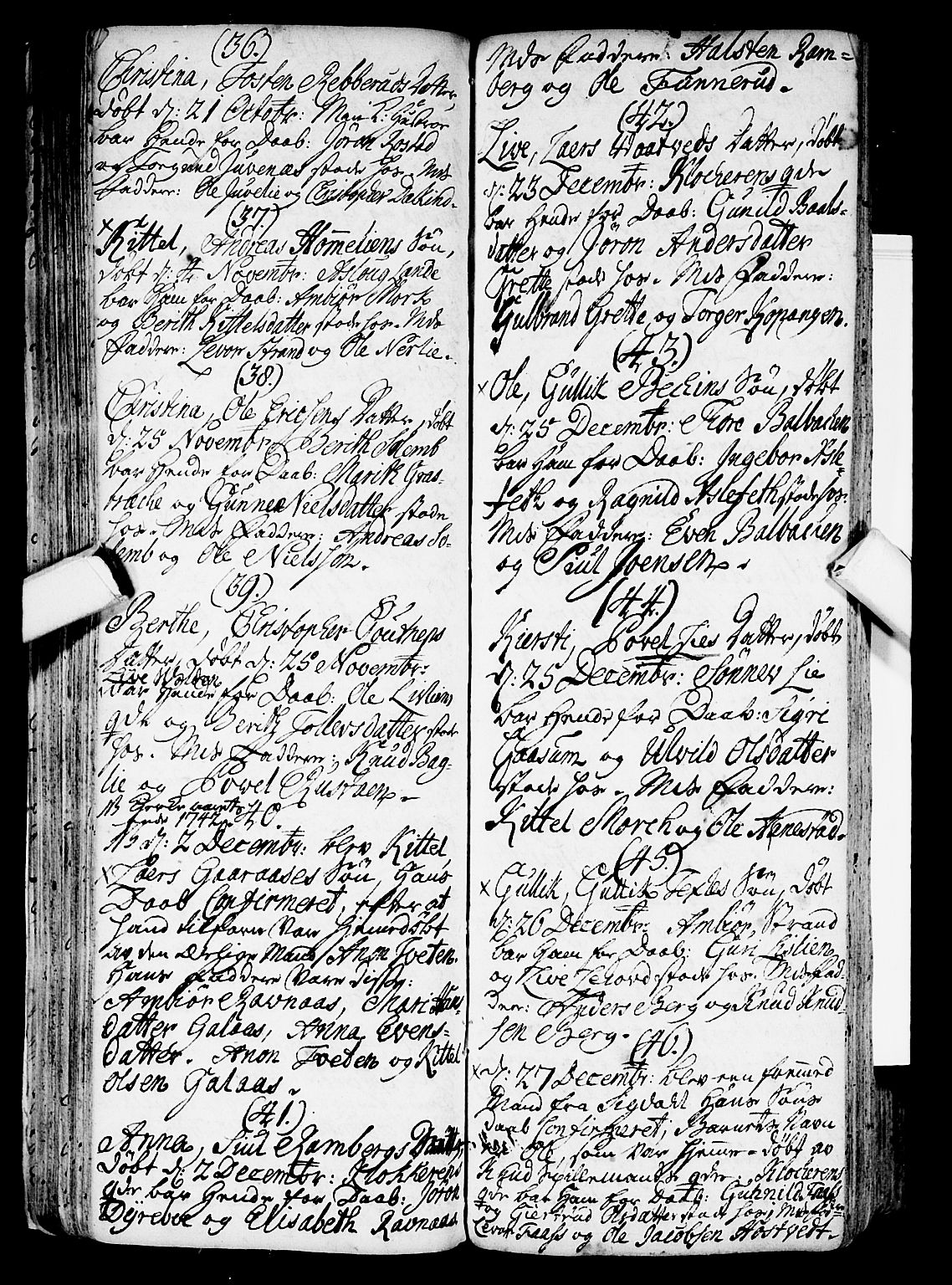 Flesberg kirkebøker, AV/SAKO-A-18/F/Fa/L0002: Parish register (official) no. I 2, 1726-1747