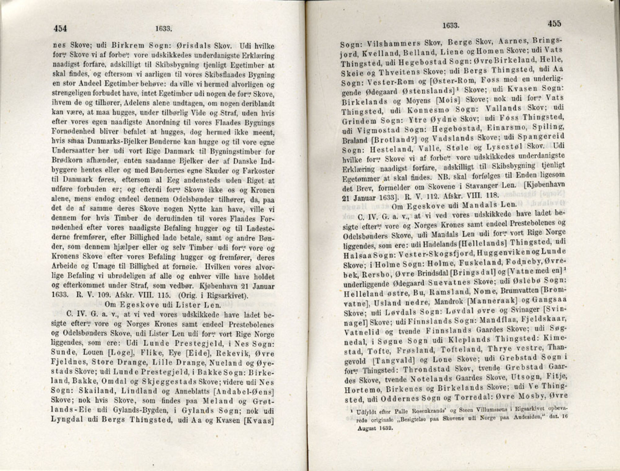 Publikasjoner utgitt av Det Norske Historiske Kildeskriftfond, PUBL/-/-/-: Norske Rigs-Registranter, bind 6, 1628-1634, p. 454-455