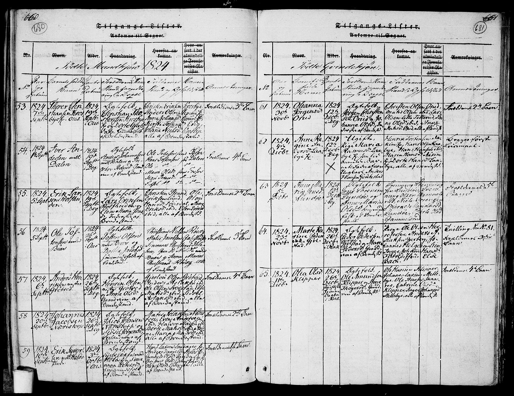 Rakkestad prestekontor Kirkebøker, AV/SAO-A-2008/F/Fa/L0006: Parish register (official) no. I 6, 1814-1824, p. 680-681