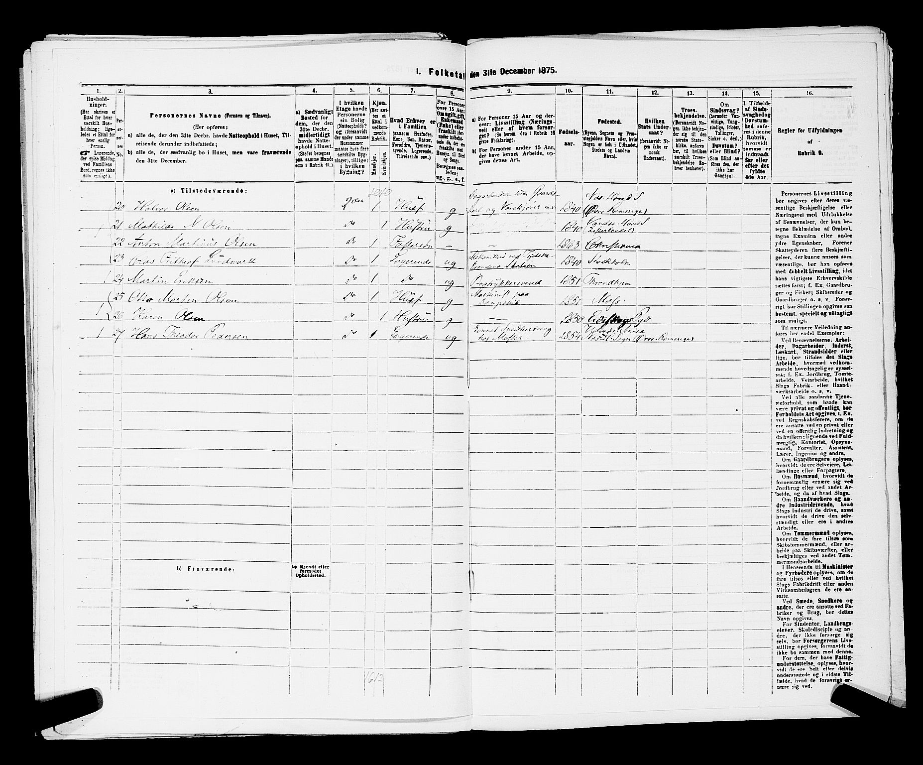 RA, 1875 census for 0301 Kristiania, 1875, p. 4923