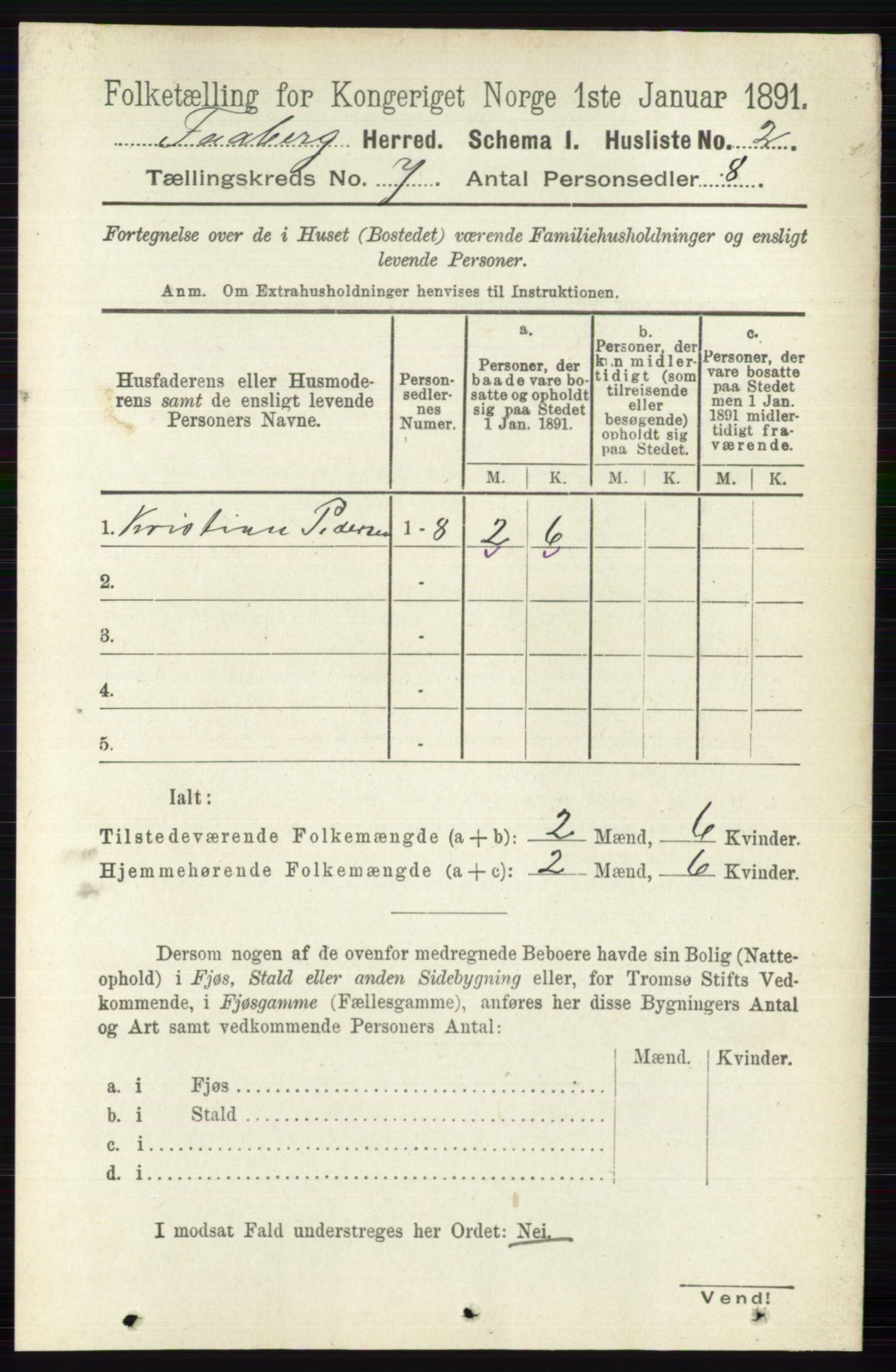 RA, 1891 census for 0524 Fåberg, 1891, p. 2684