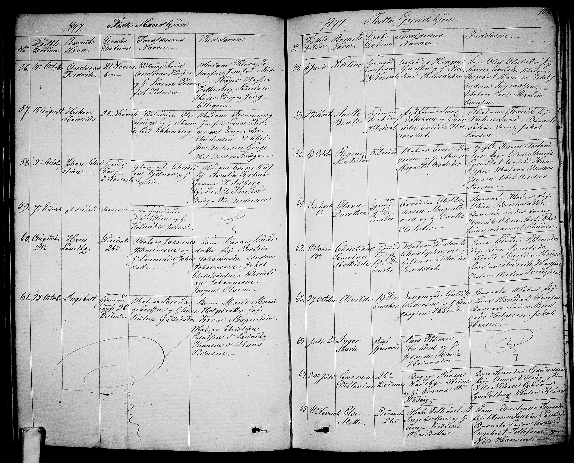 Larvik kirkebøker, SAKO/A-352/G/Ga/L0003a: Parish register (copy) no. I 3A, 1830-1870, p. 102