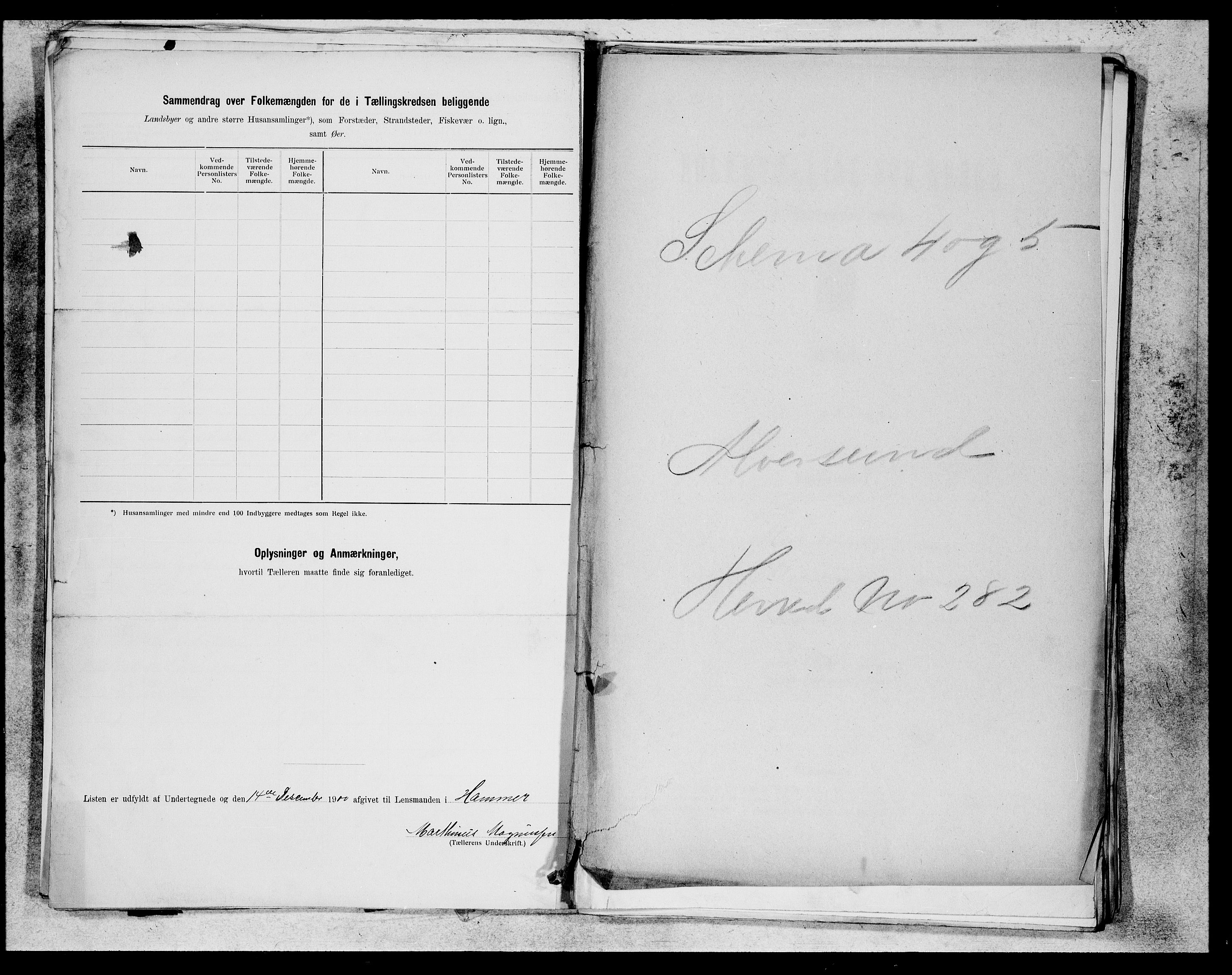 SAB, 1900 census for Hamre, 1900, p. 35