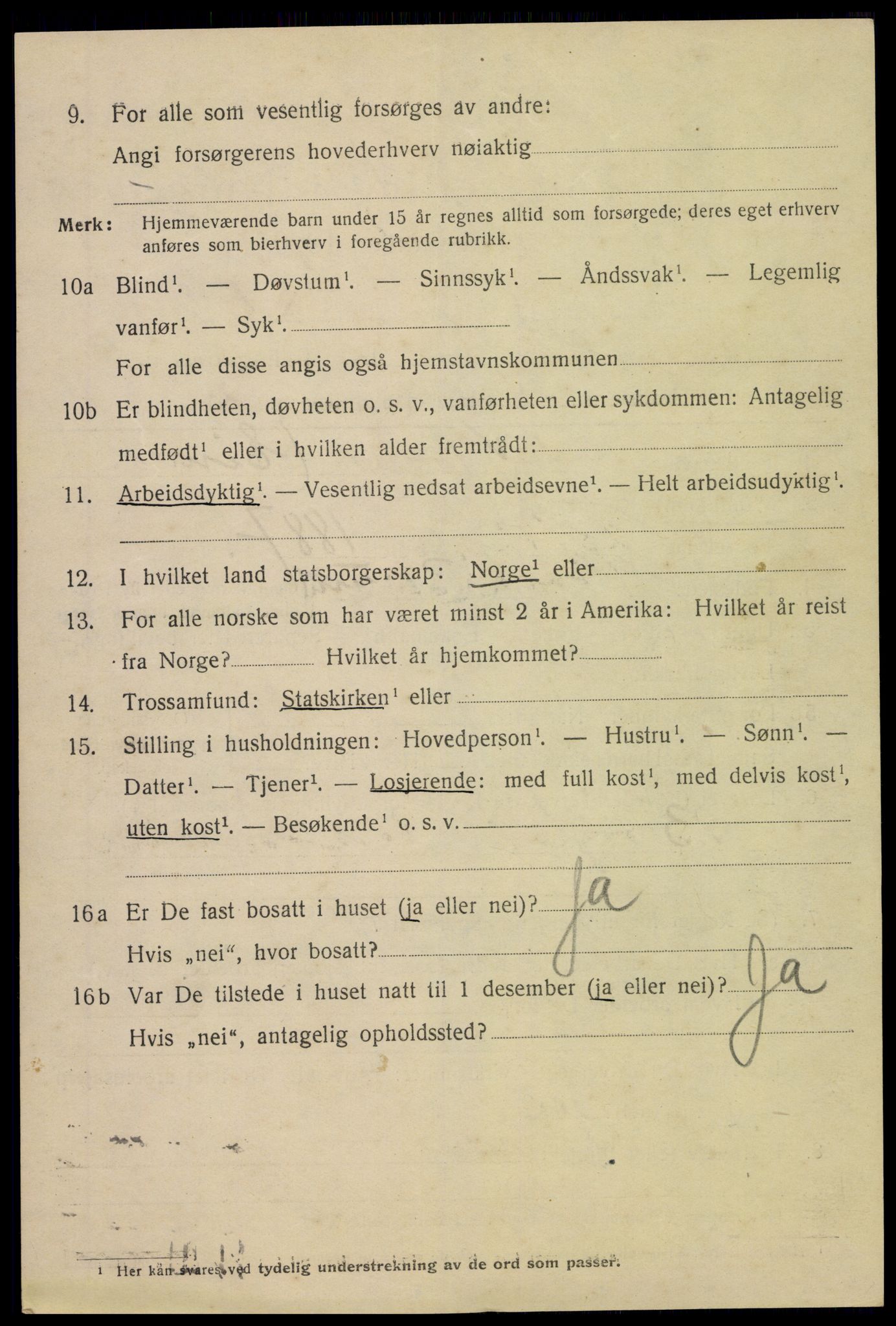 SAH, 1920 census for Hamar, 1920, p. 16820