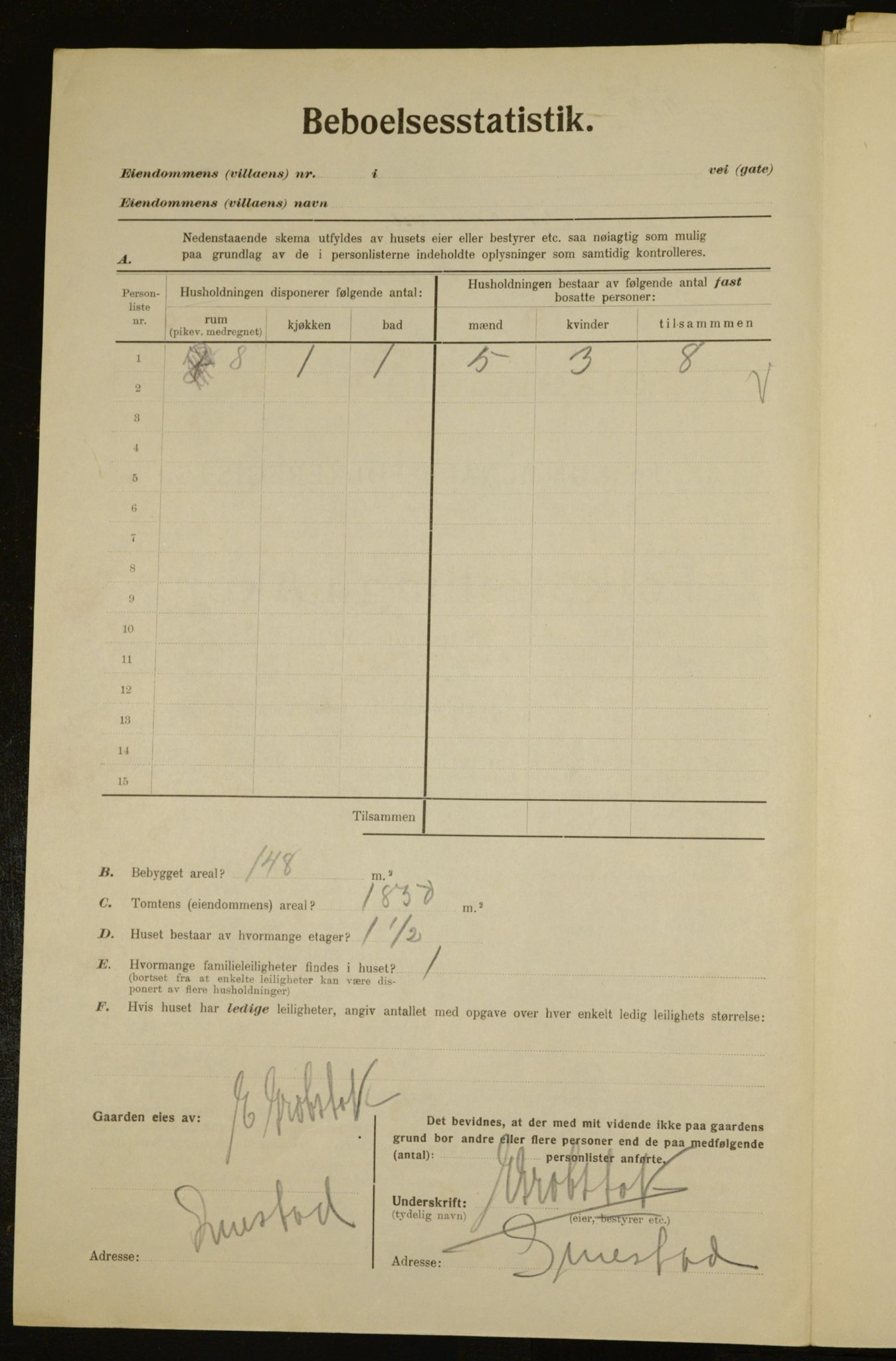 , Municipal Census 1923 for Aker, 1923, p. 6230