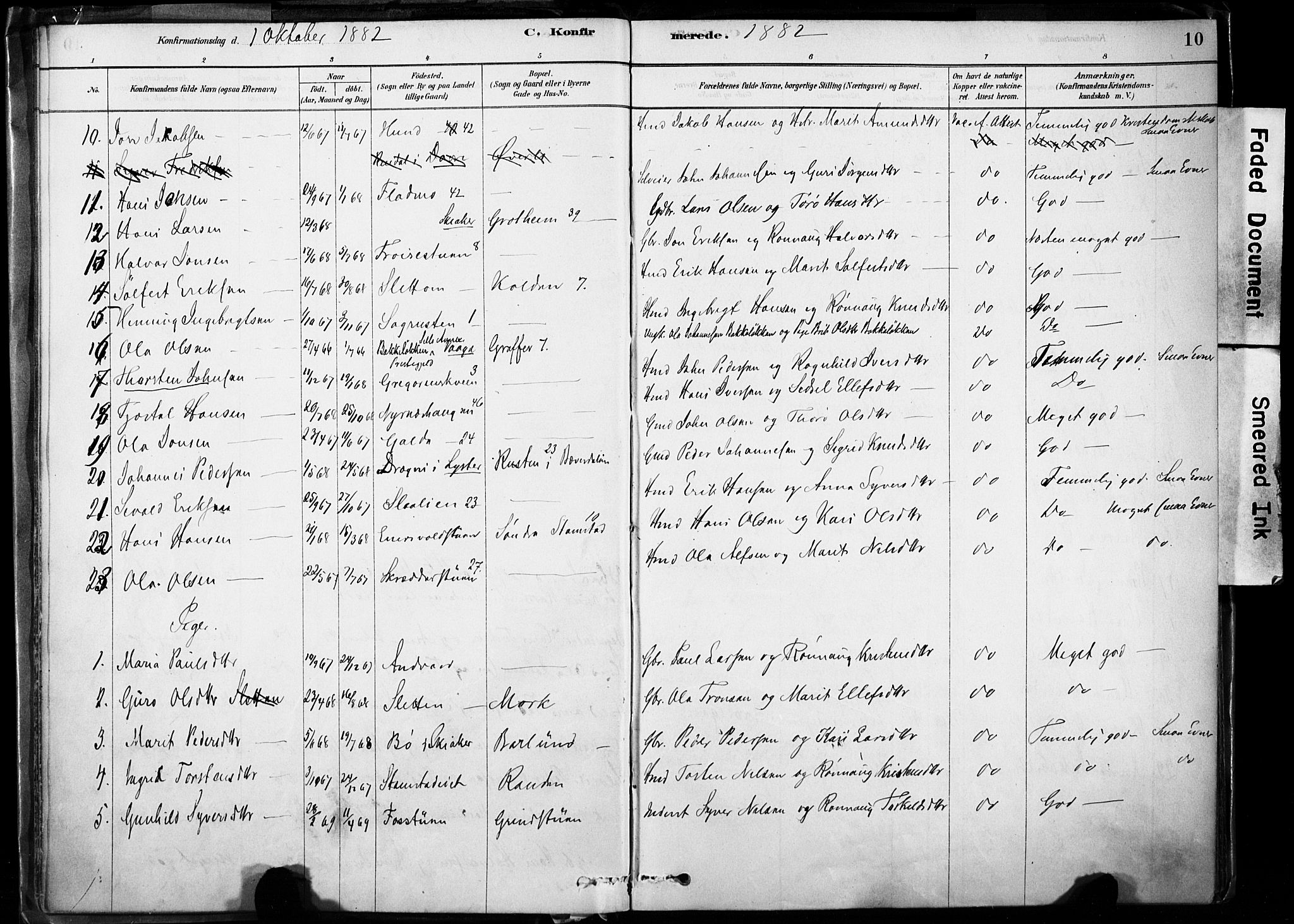 Lom prestekontor, AV/SAH-PREST-070/K/L0009: Parish register (official) no. 9, 1878-1907, p. 10