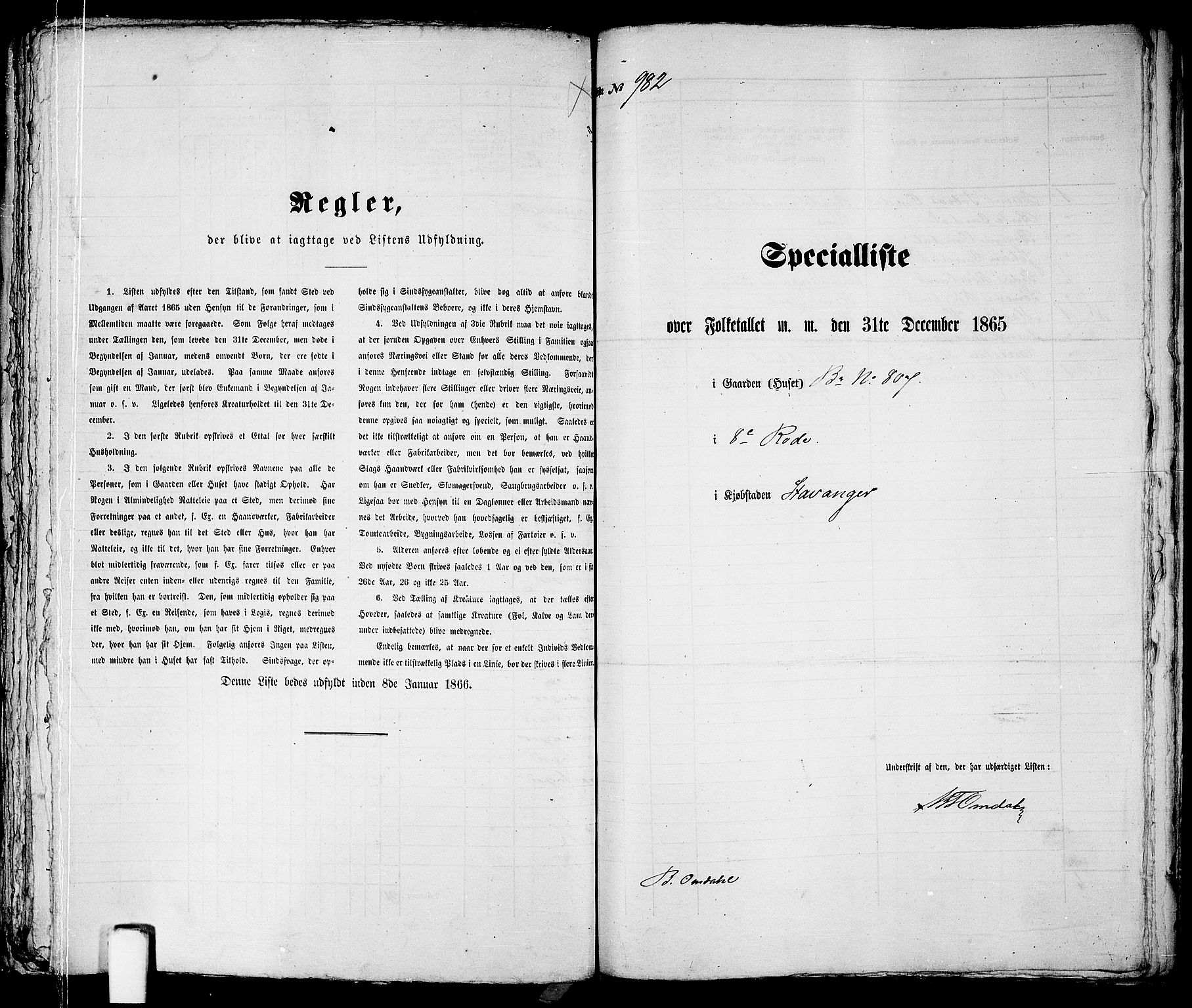 RA, 1865 census for Stavanger, 1865, p. 1981