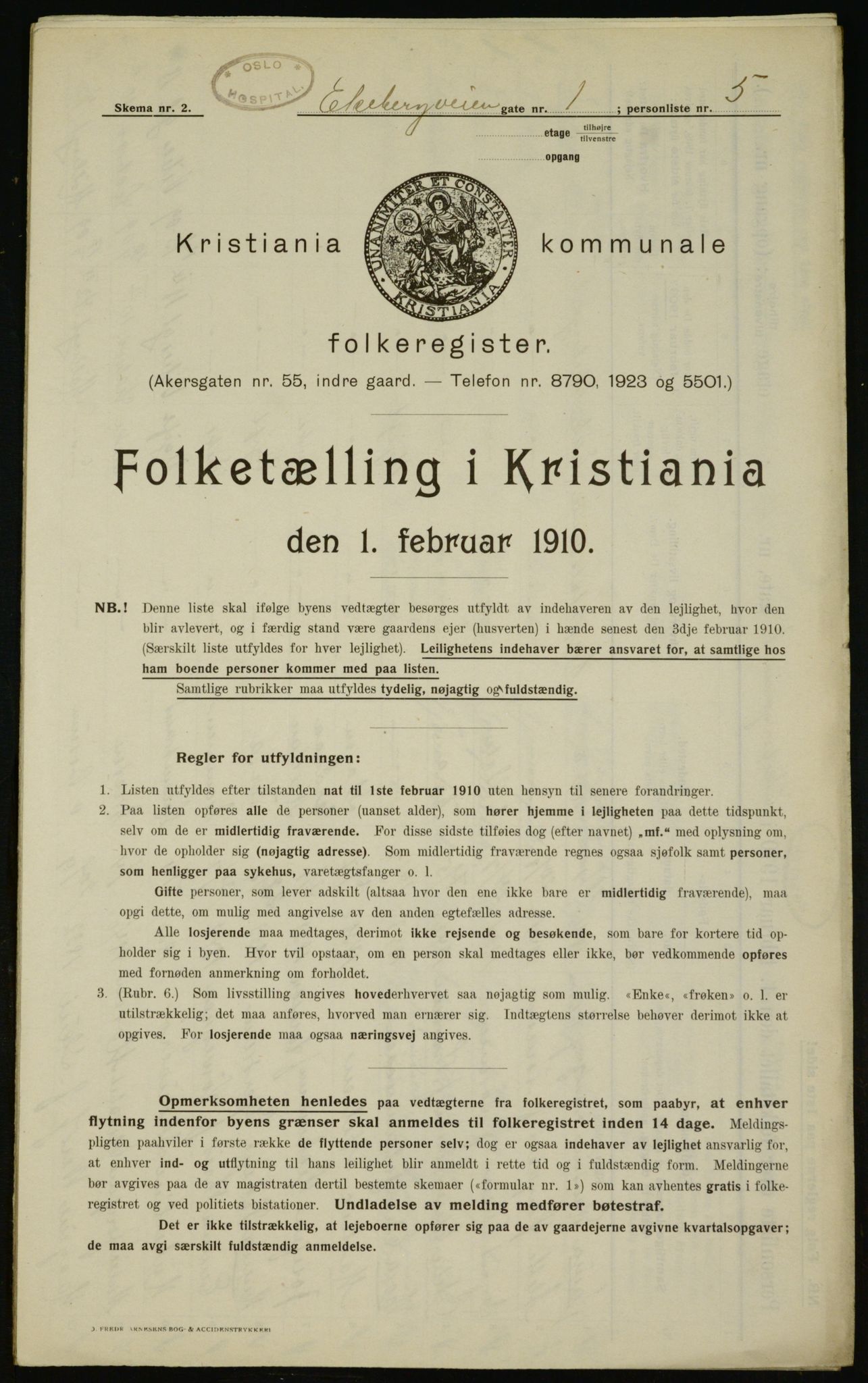 OBA, Municipal Census 1910 for Kristiania, 1910, p. 18390