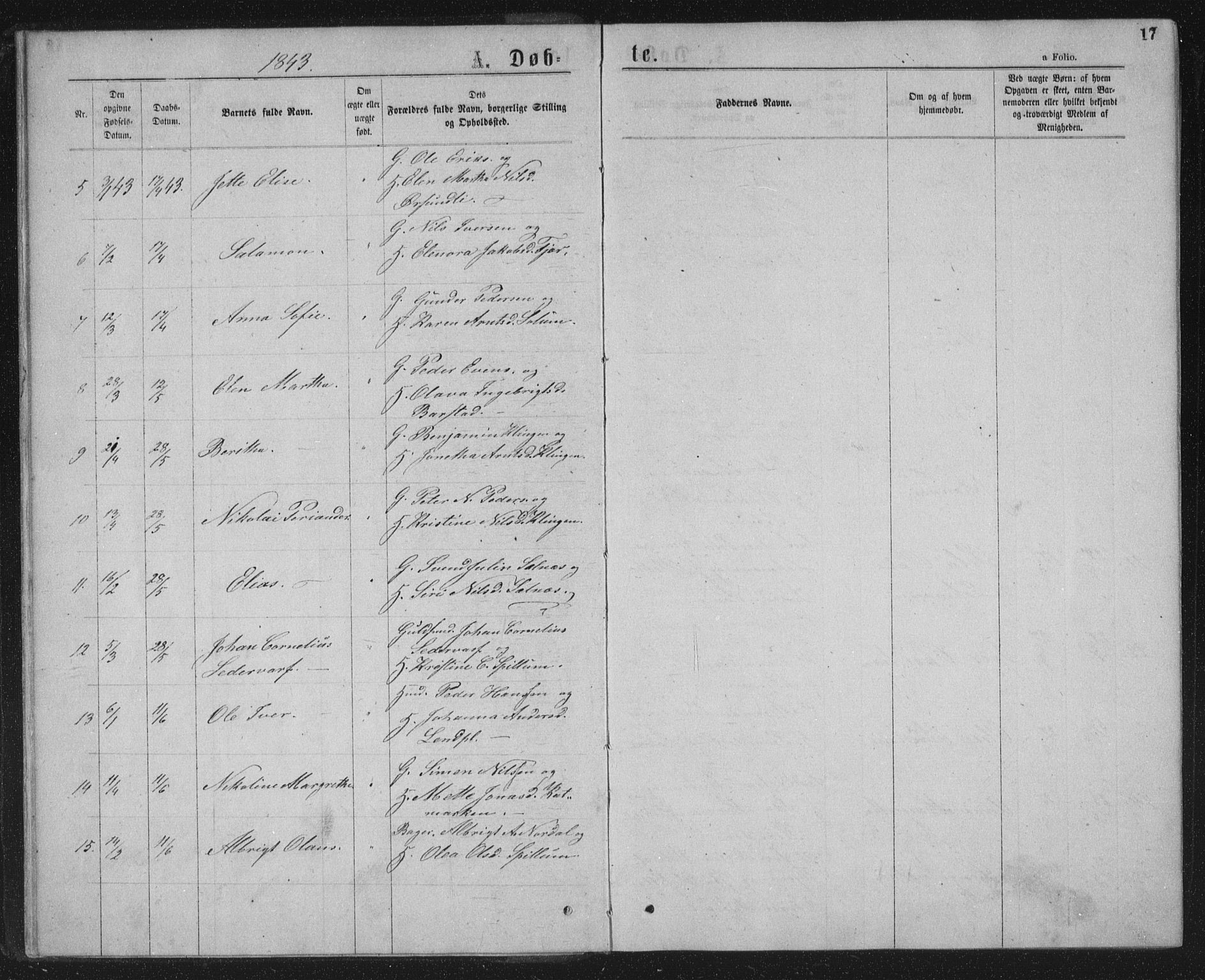 Ministerialprotokoller, klokkerbøker og fødselsregistre - Nord-Trøndelag, SAT/A-1458/768/L0566: Parish register (official) no. 768A01, 1836-1865, p. 17