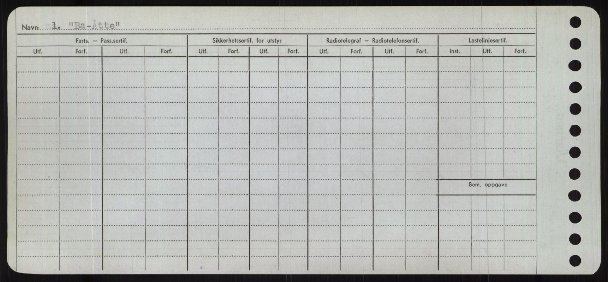 Sjøfartsdirektoratet med forløpere, Skipsmålingen, RA/S-1627/H/Hc/L0001: Lektere, A-Y, p. 40