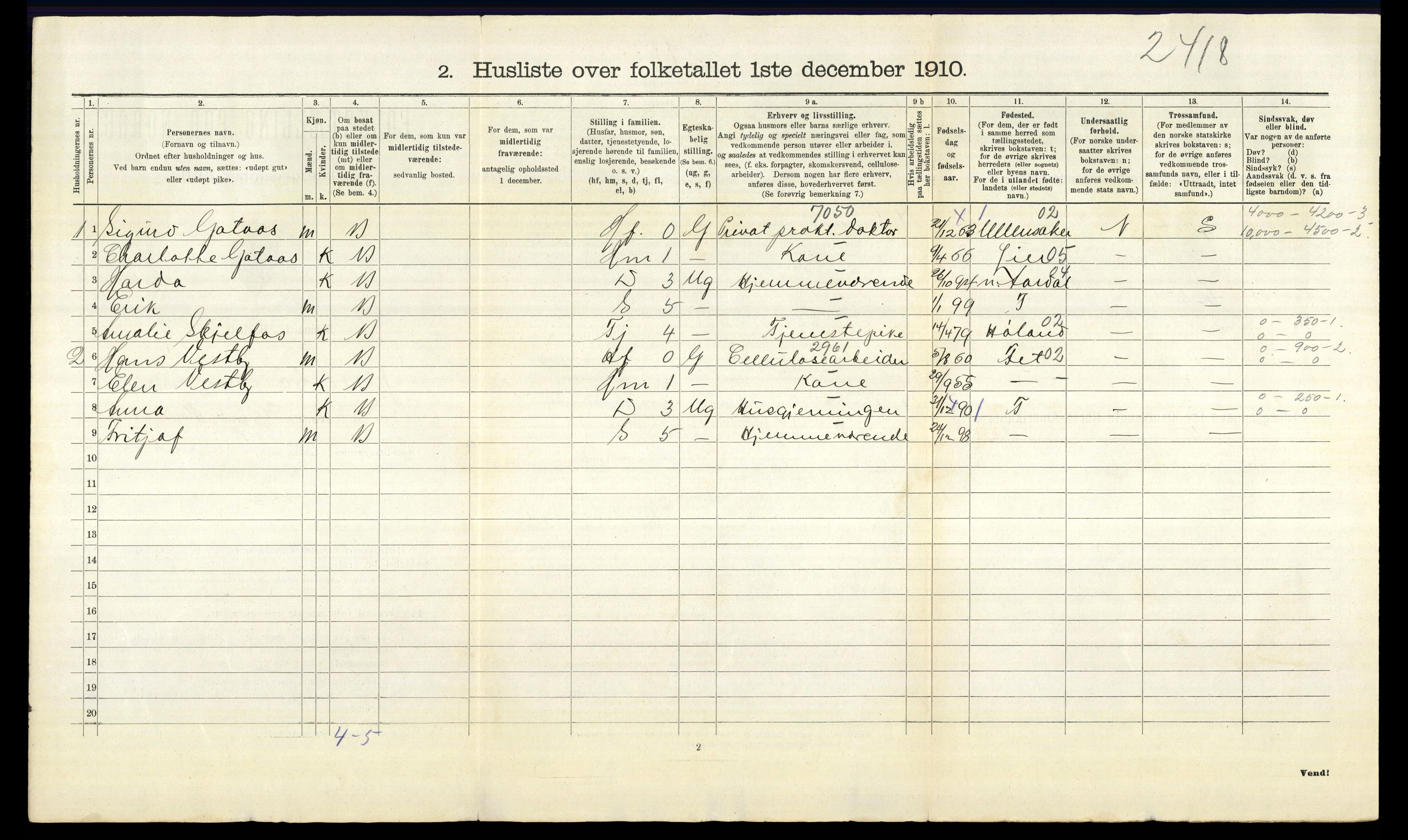 RA, 1910 census for Lillestrøm, 1910, p. 586