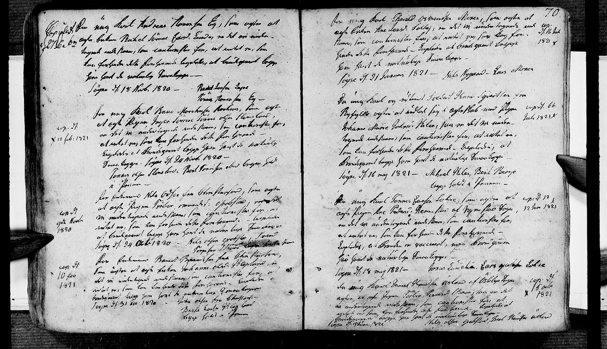 Søgne sokneprestkontor, AV/SAK-1111-0037/F/Fa/Fab/L0007: Parish register (official) no. A 7, 1791-1851, p. 70