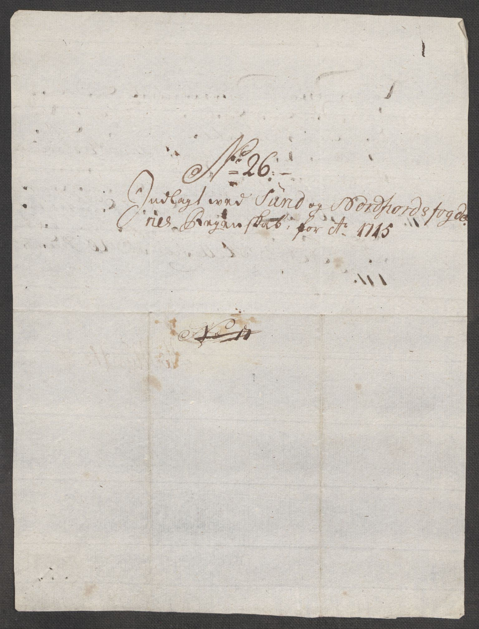 Rentekammeret inntil 1814, Reviderte regnskaper, Fogderegnskap, RA/EA-4092/R53/L3439: Fogderegnskap Sunn- og Nordfjord, 1715, p. 494