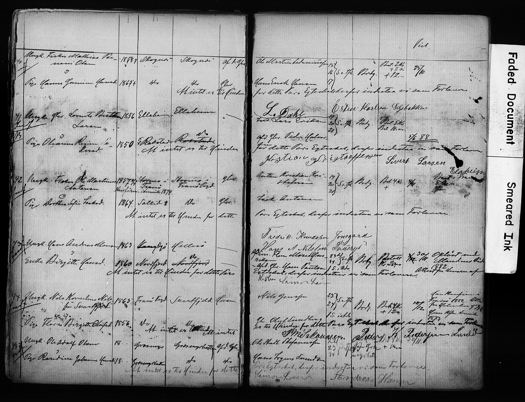 Lenvik sokneprestembete, AV/SATØ-S-1310/I/Ie/L0095: Banns register no. 95, 1868-1890