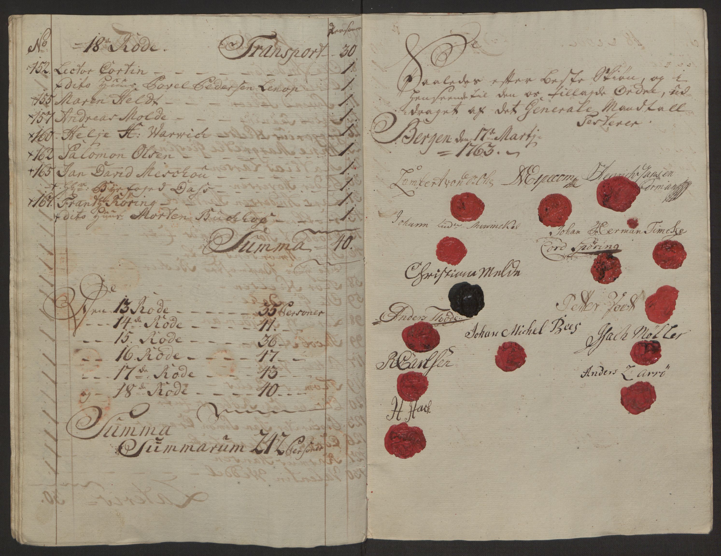 Rentekammeret inntil 1814, Reviderte regnskaper, Byregnskaper, AV/RA-EA-4066/R/Rp/L0365/0001: [P20] Kontribusjonsregnskap / Ekstraskatt, 1762, p. 225