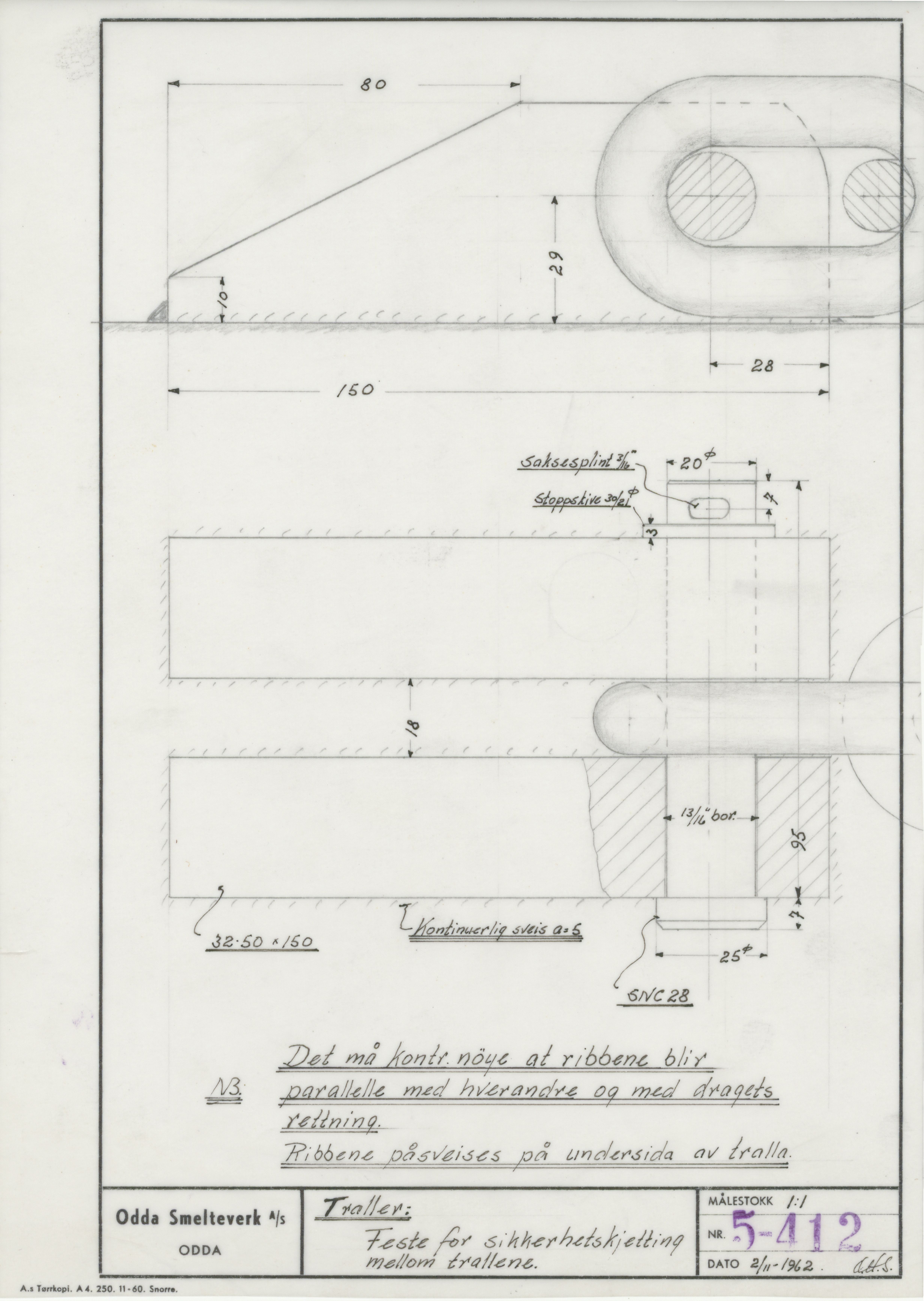 Odda smelteverk AS, KRAM/A-0157.1/T/Td/L0005: Gruppe 5. Transport, taubane, 1954-1994, p. 99