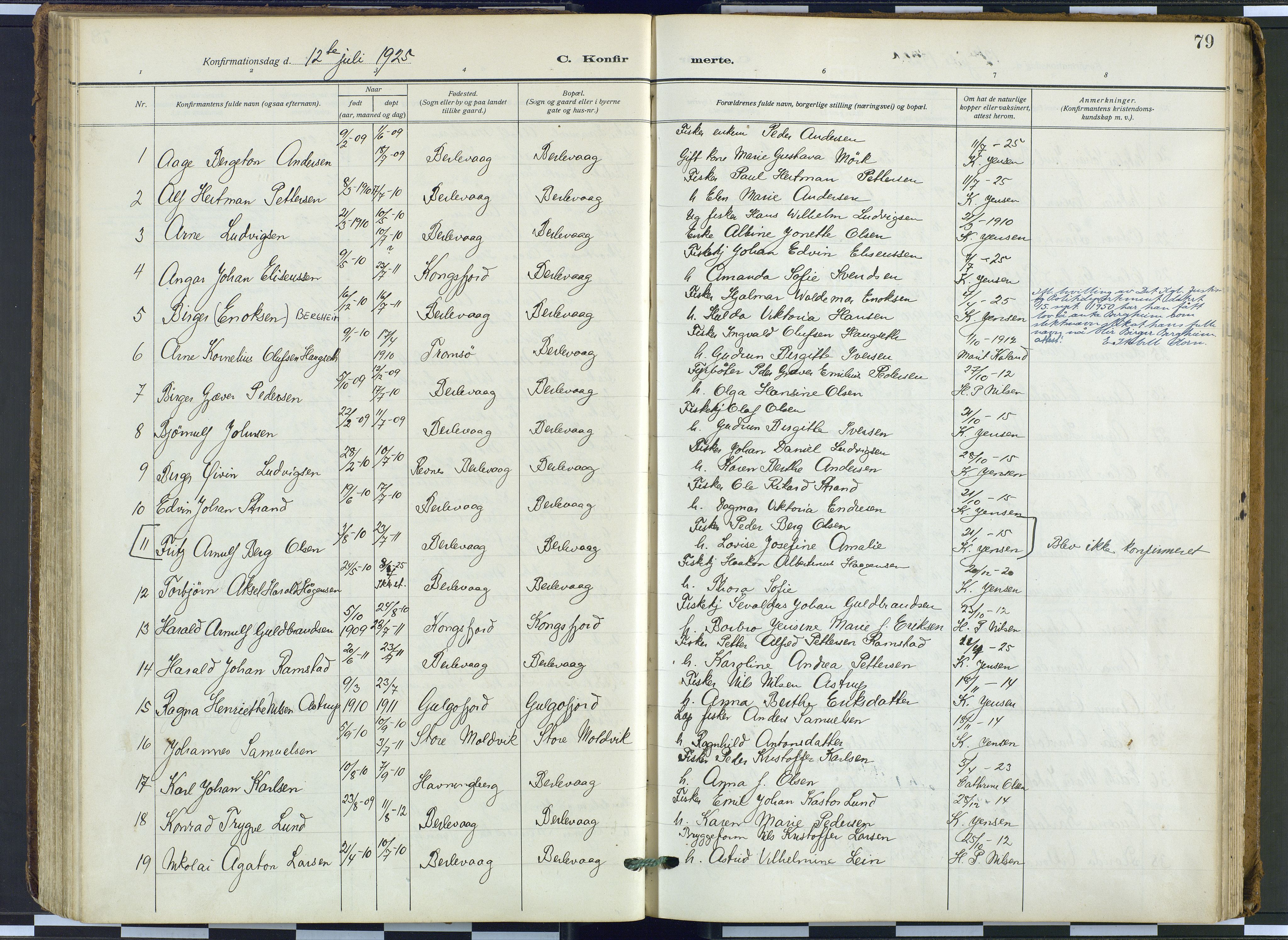 Tana sokneprestkontor, SATØ/S-1334/H/Ha: Parish register (official) no. 9, 1914-1930, p. 79