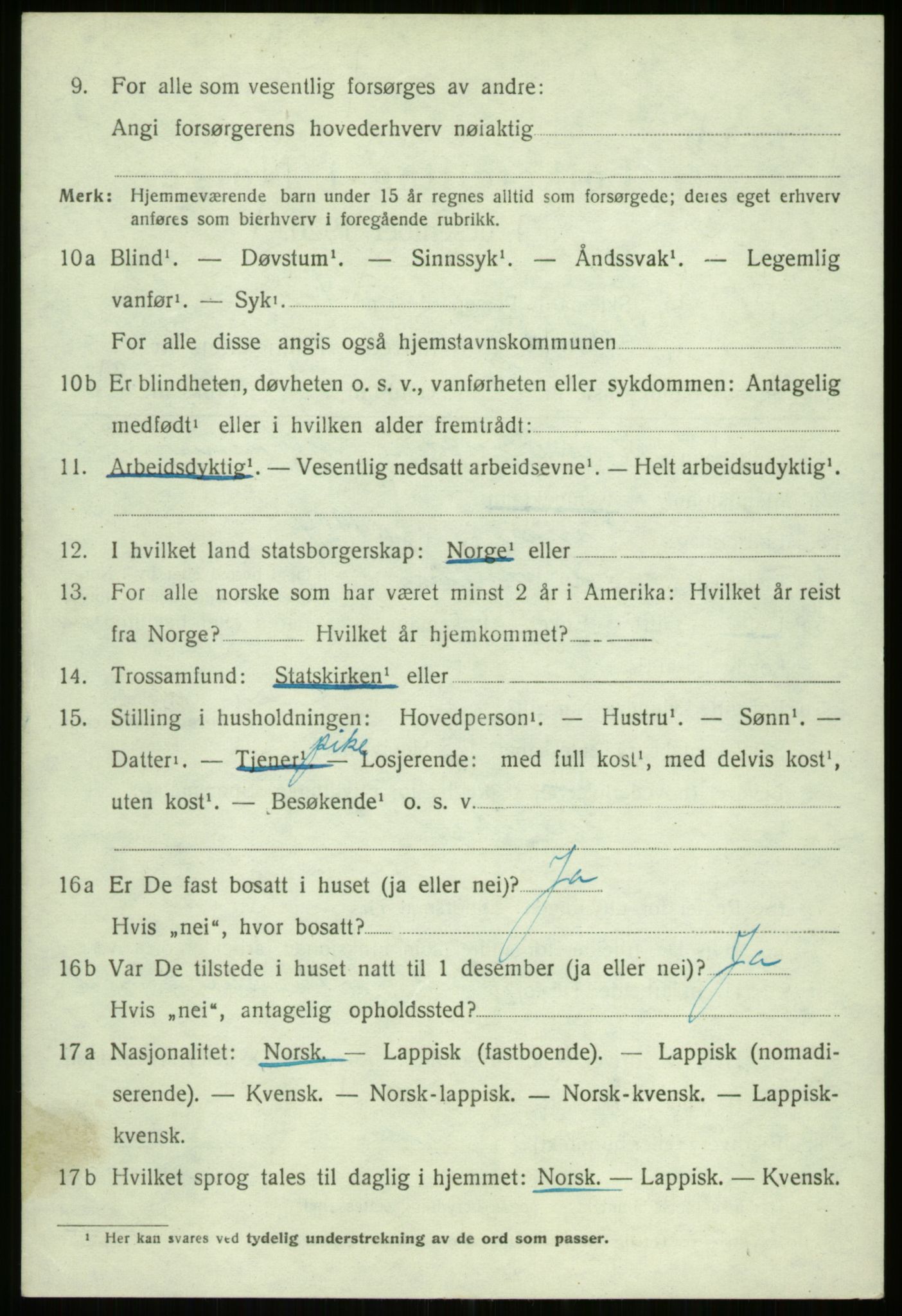 SATØ, 1920 census for Ibestad, 1920, p. 2376