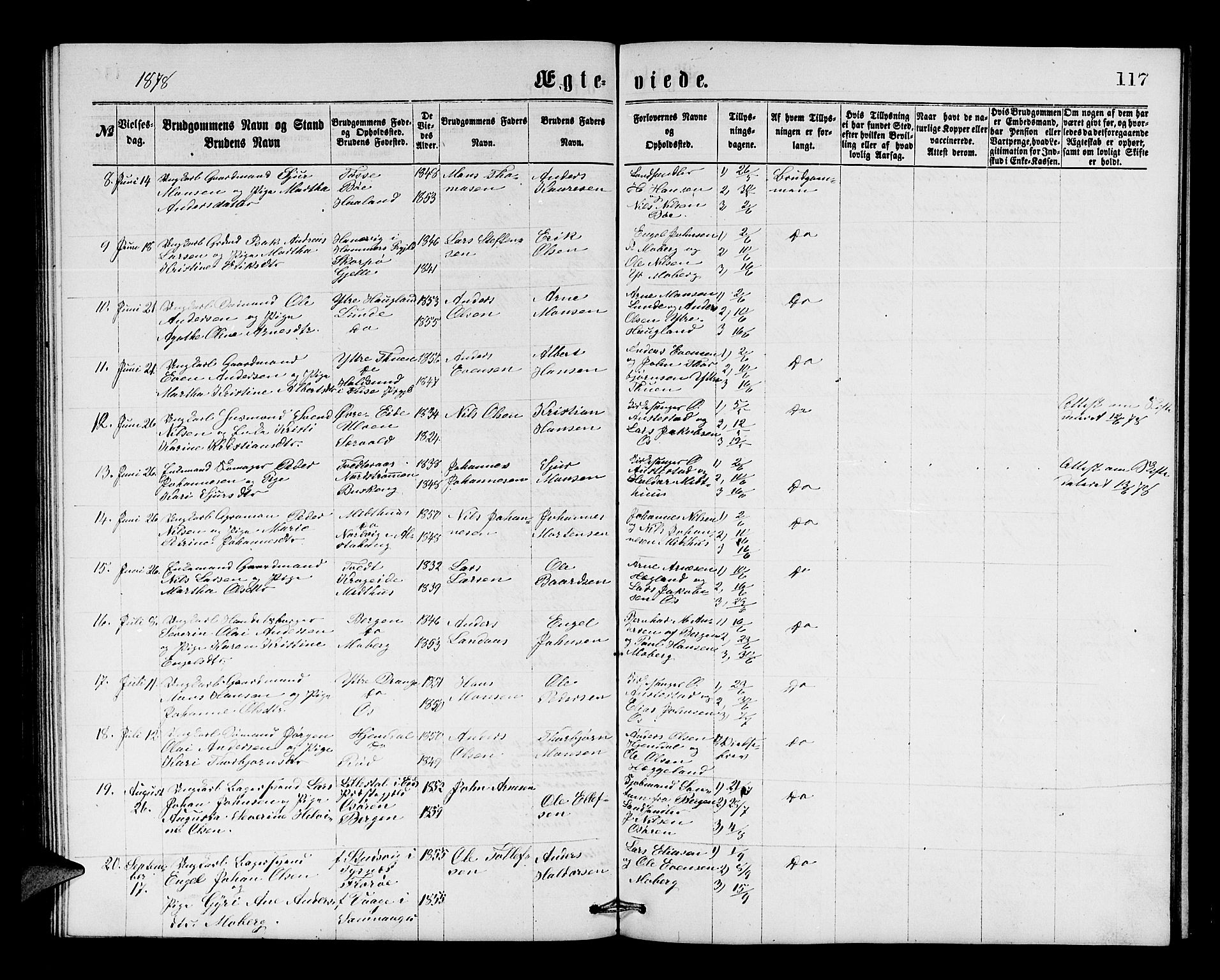 Os sokneprestembete, SAB/A-99929: Parish register (copy) no. A 1, 1869-1879, p. 117