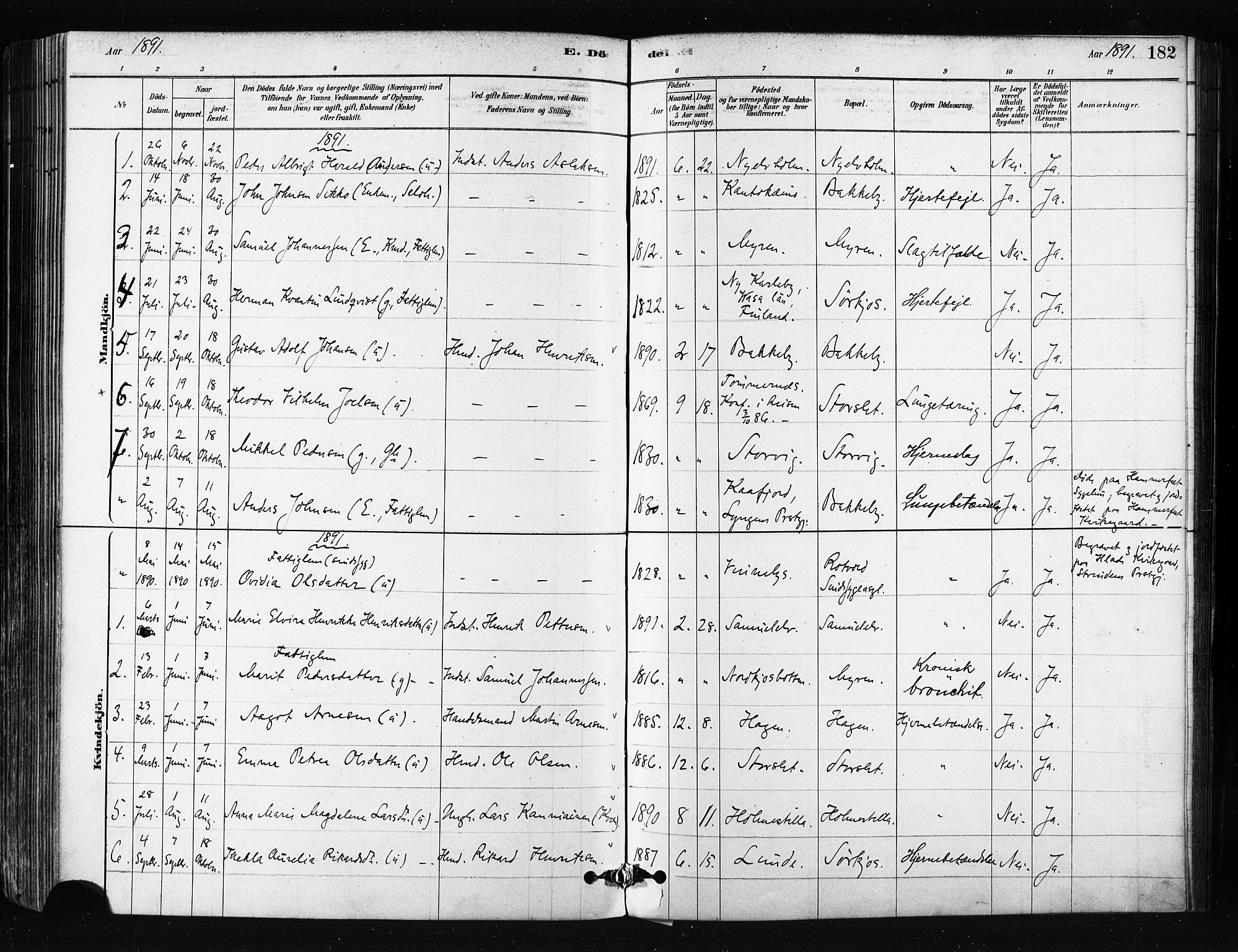 Skjervøy sokneprestkontor, SATØ/S-1300/H/Ha/Haa/L0014kirke: Parish register (official) no. 14, 1878-1894, p. 182