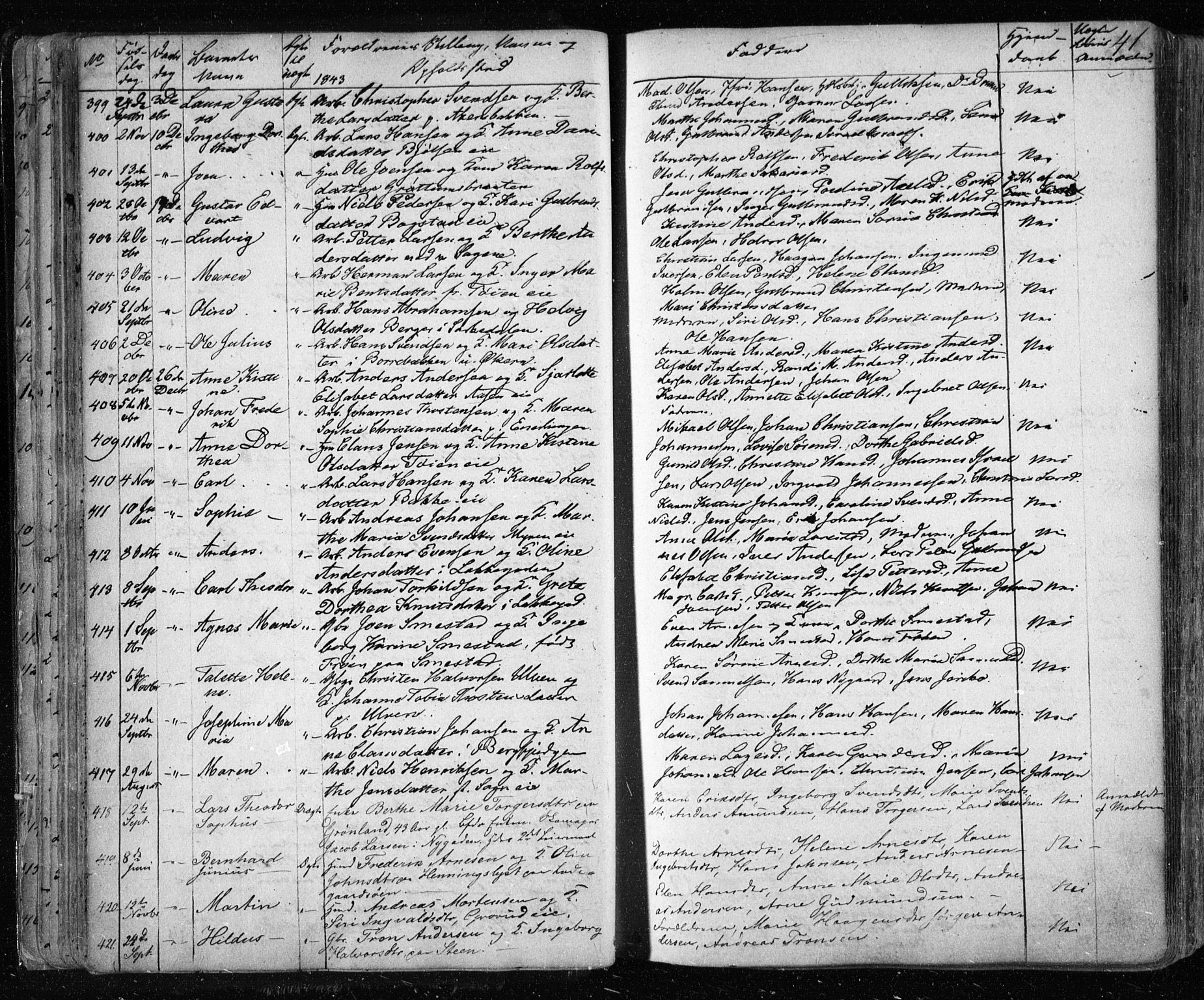 Aker prestekontor kirkebøker, AV/SAO-A-10861/F/L0019: Parish register (official) no. 19, 1842-1852, p. 41