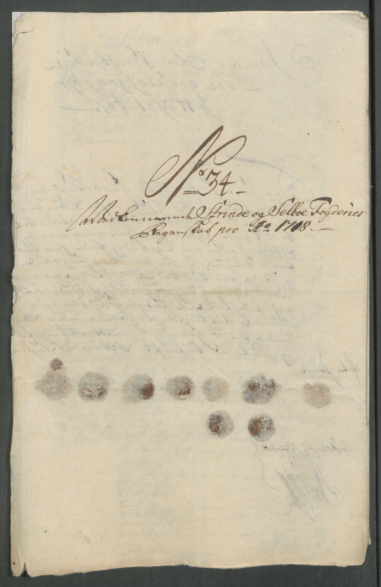 Rentekammeret inntil 1814, Reviderte regnskaper, Fogderegnskap, AV/RA-EA-4092/R61/L4116: Fogderegnskap Strinda og Selbu, 1717-1718, p. 510
