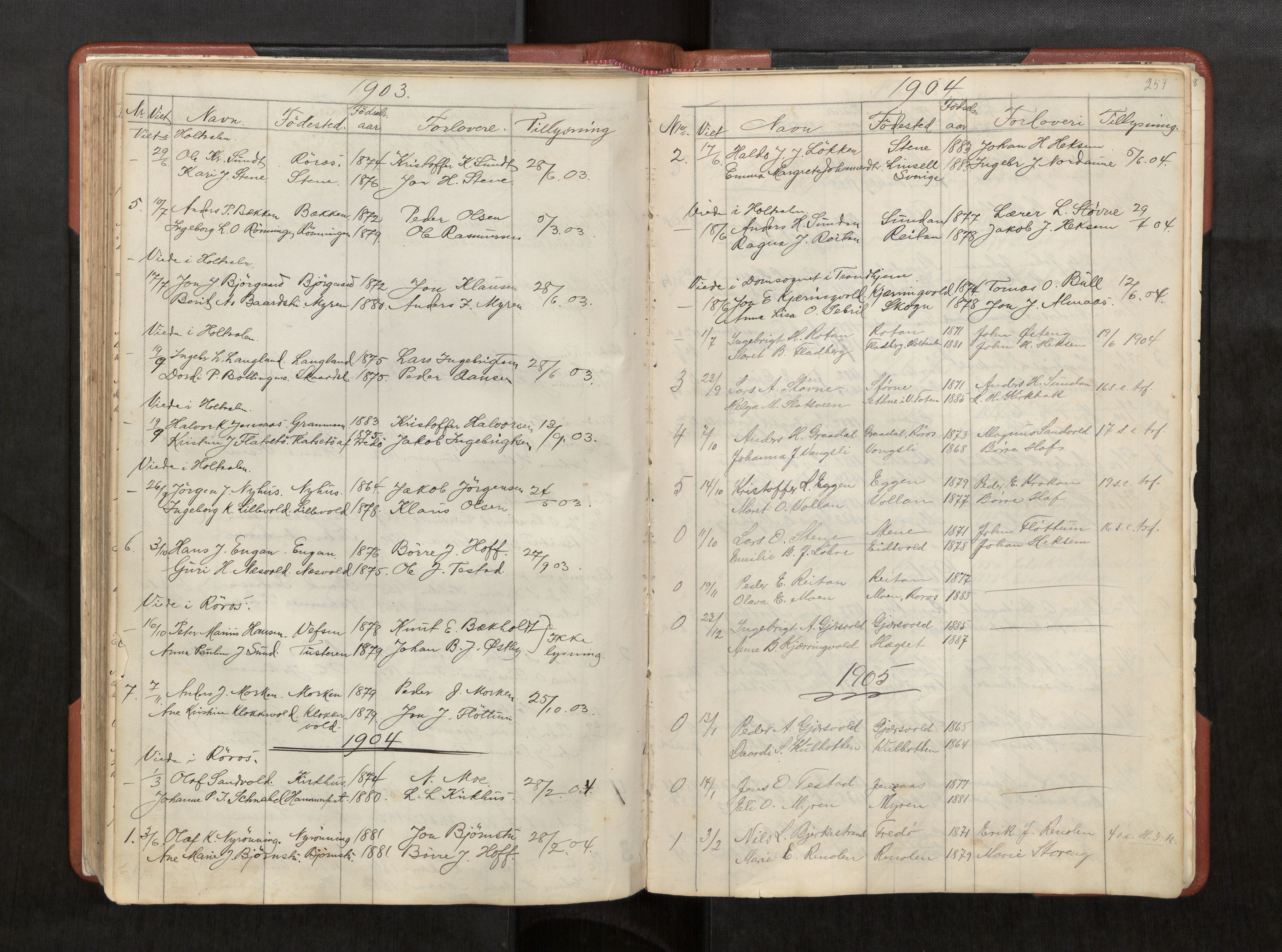 Ministerialprotokoller, klokkerbøker og fødselsregistre - Sør-Trøndelag, SAT/A-1456/686/L0985: Parish register (copy) no. 686C01, 1871-1933, p. 254