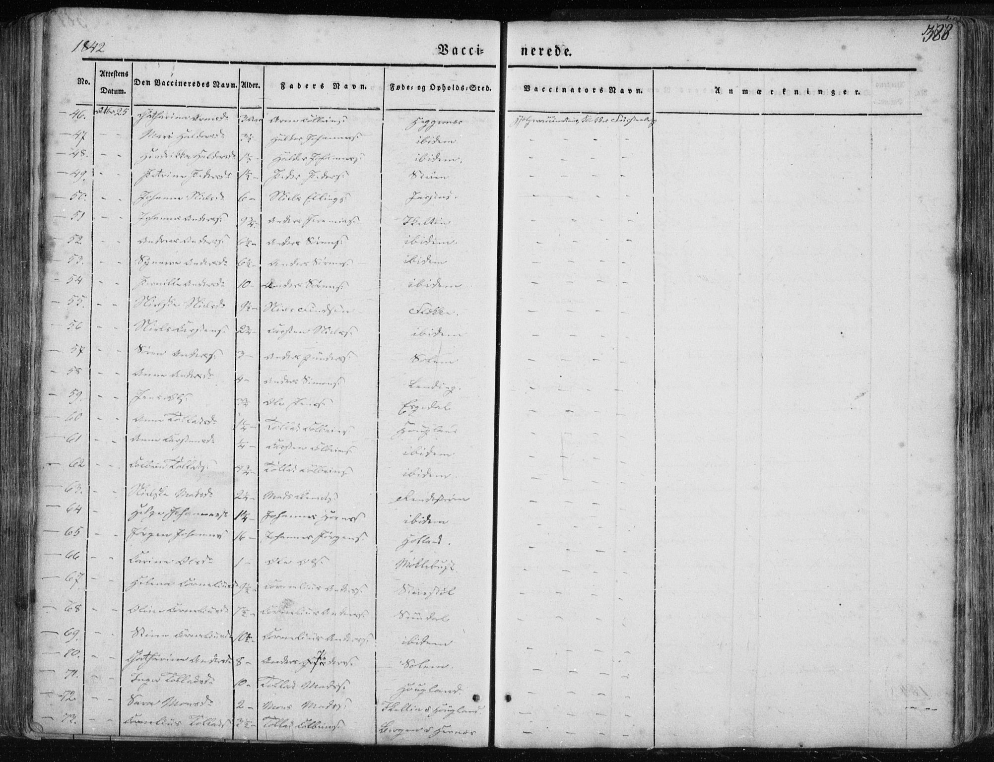 Fjaler sokneprestembete, AV/SAB-A-79801/H/Haa/Haaa/L0006: Parish register (official) no. A 6, 1835-1884, p. 388