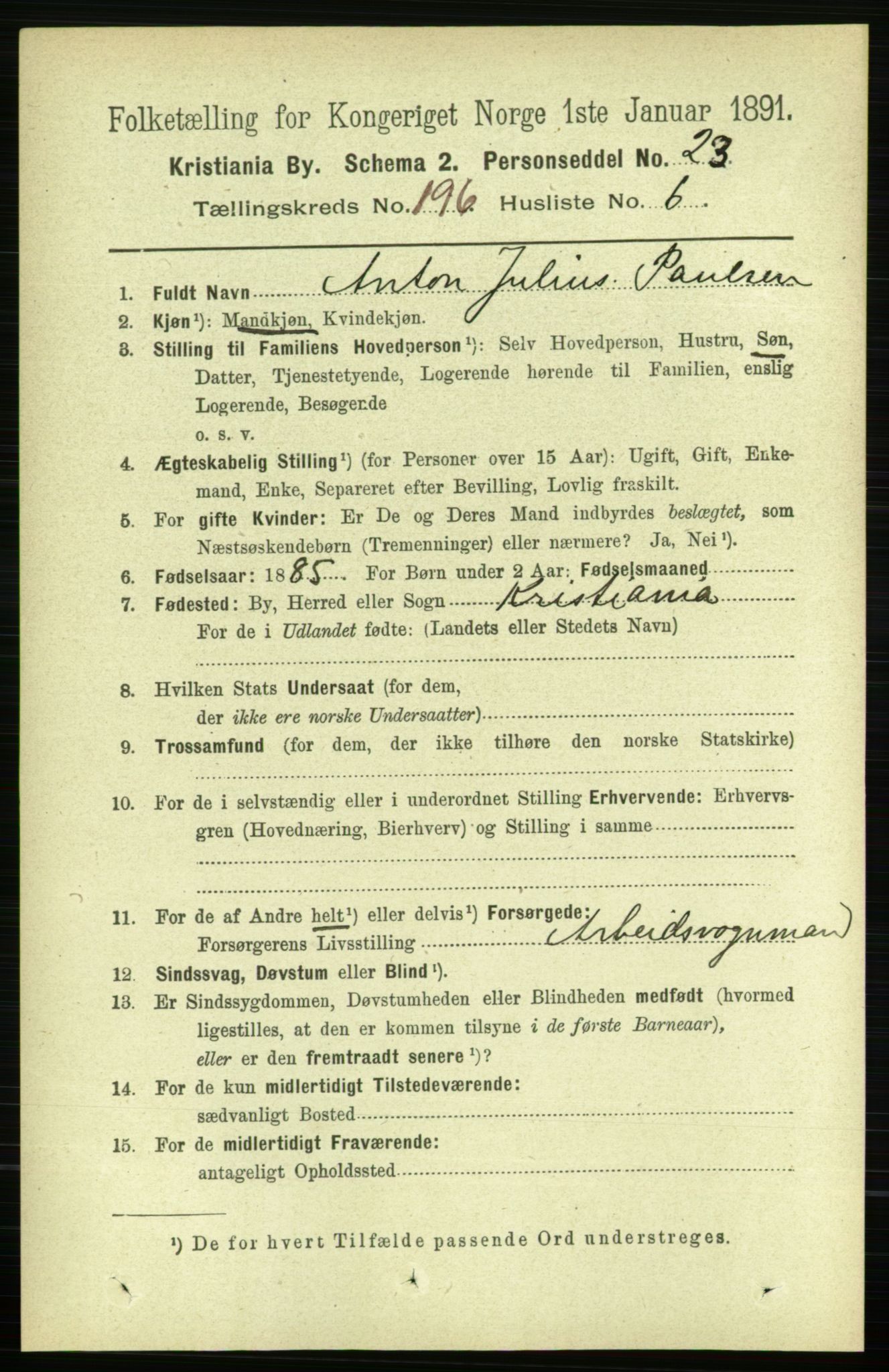 RA, 1891 census for 0301 Kristiania, 1891, p. 118402