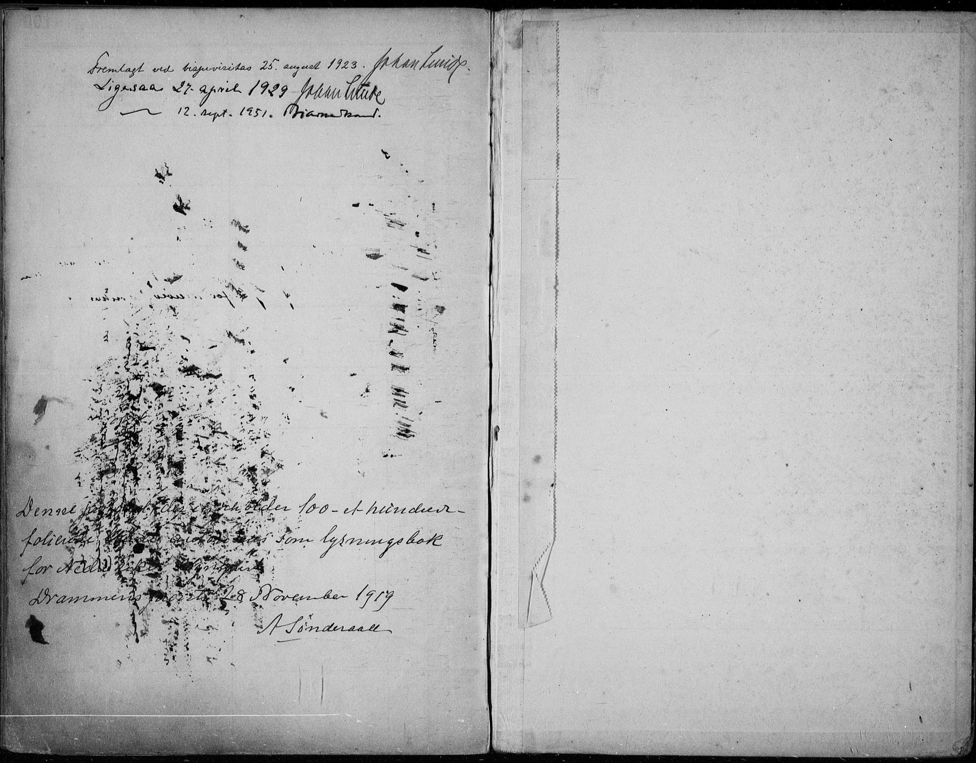 Nedre Eiker kirkebøker, AV/SAKO-A-612/H/Ha/L0001: Banns register no. 1, 1919-1937