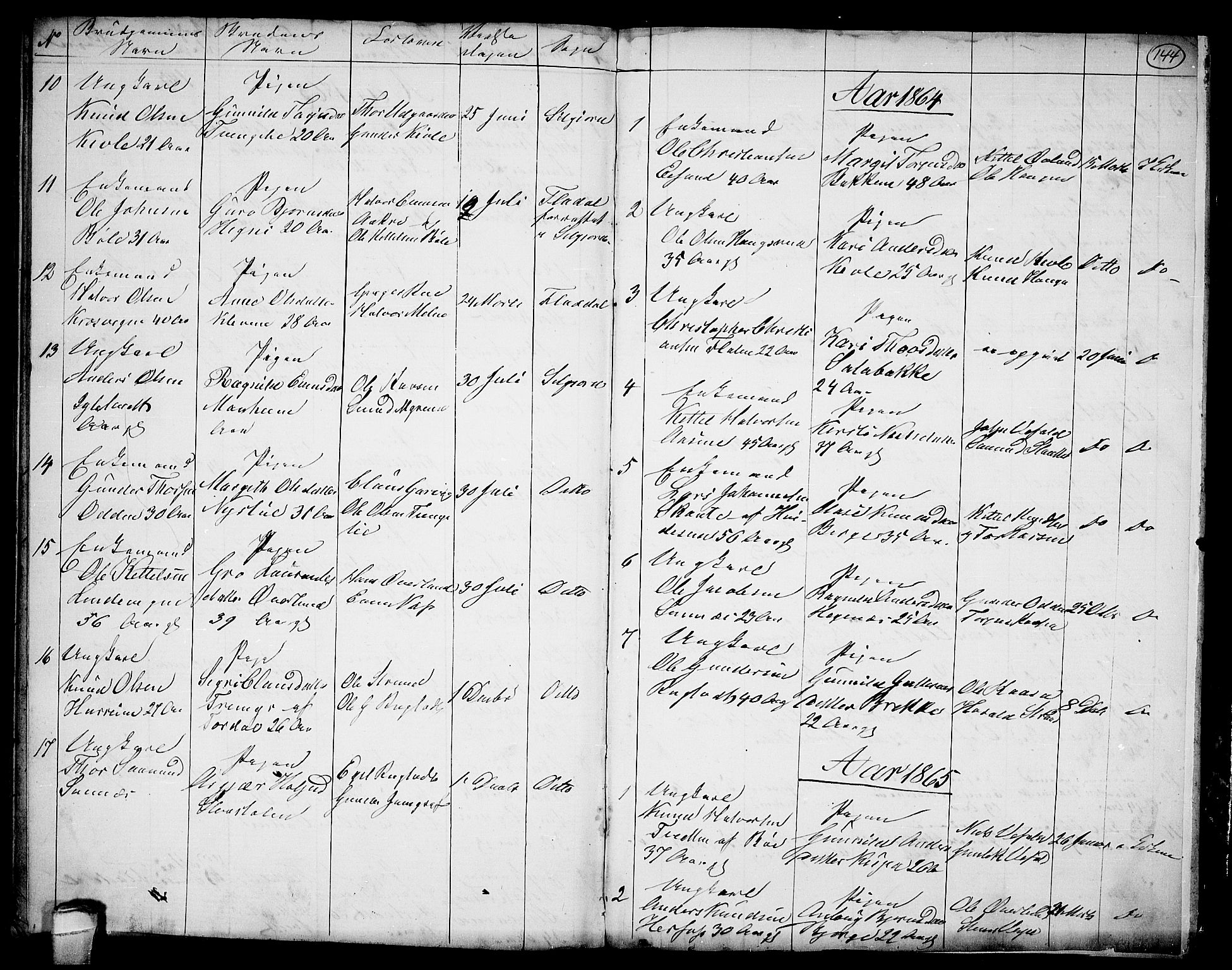 Seljord kirkebøker, SAKO/A-20/G/Ga/L0002: Parish register (copy) no. I 2, 1838-1866, p. 144