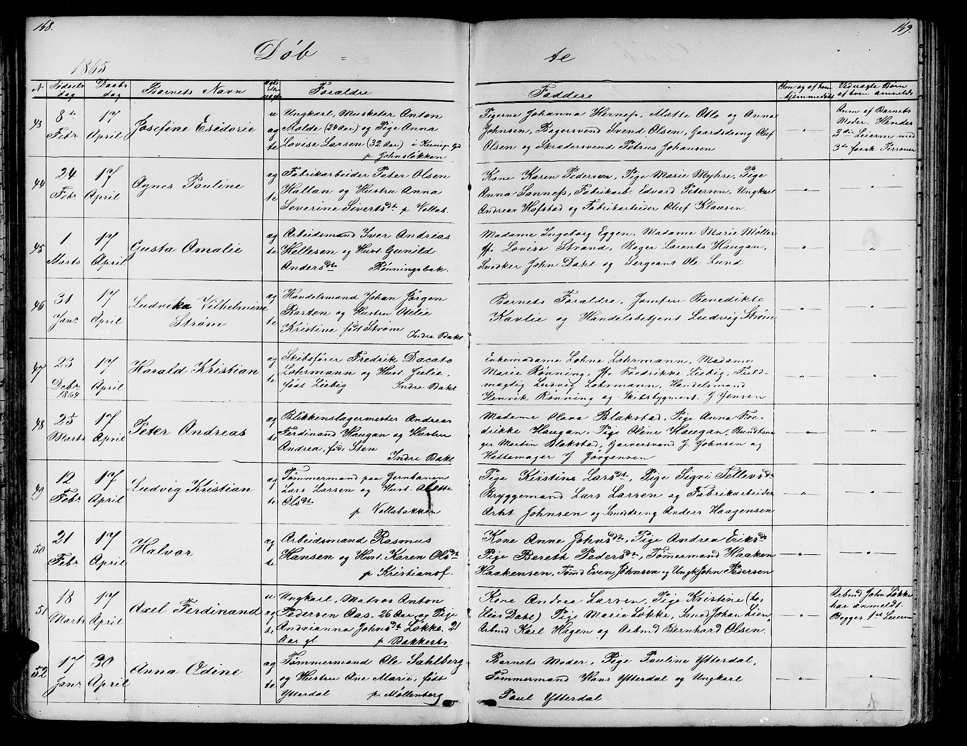 Ministerialprotokoller, klokkerbøker og fødselsregistre - Sør-Trøndelag, AV/SAT-A-1456/604/L0219: Parish register (copy) no. 604C02, 1851-1869, p. 148-149