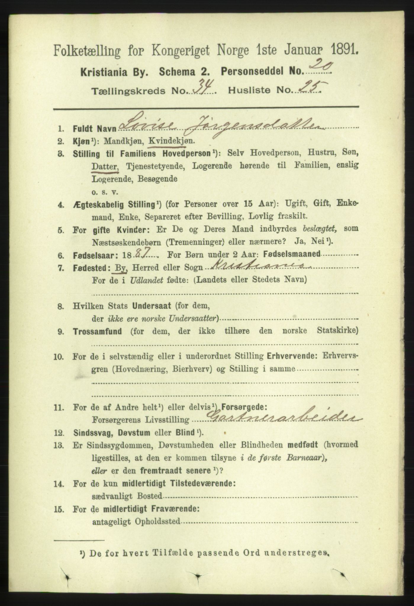 RA, 1891 census for 0301 Kristiania, 1891, p. 19100