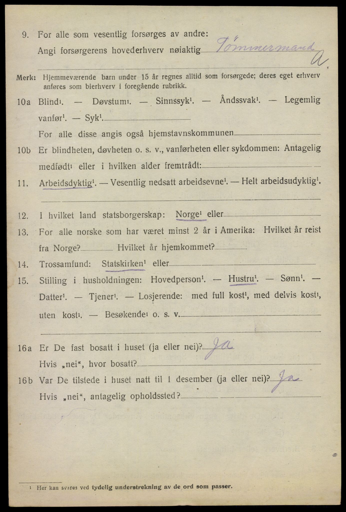 SAO, 1920 census for Asker, 1920, p. 11697