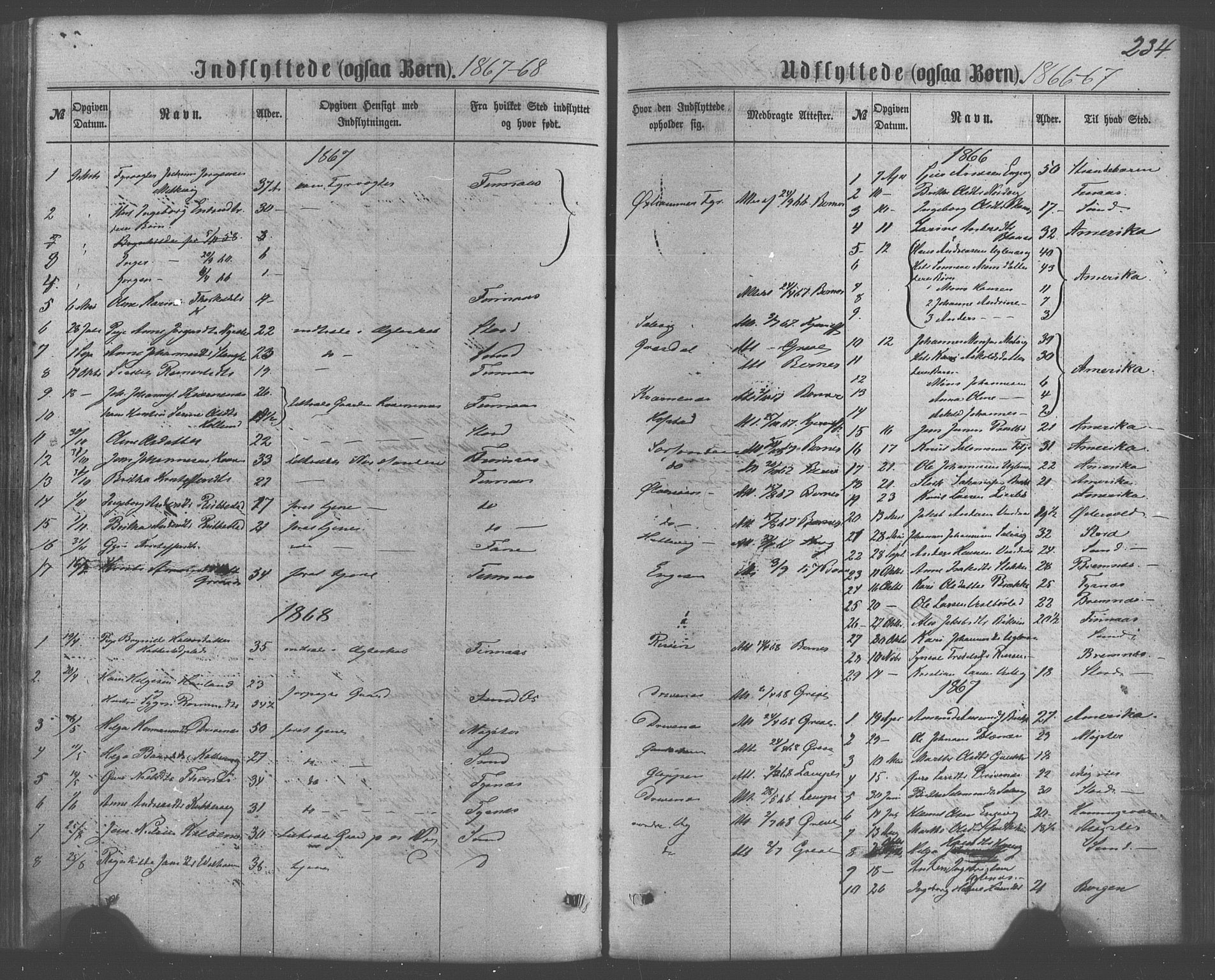 Fitjar sokneprestembete, AV/SAB-A-99926: Parish register (official) no. A 1, 1862-1881, p. 234