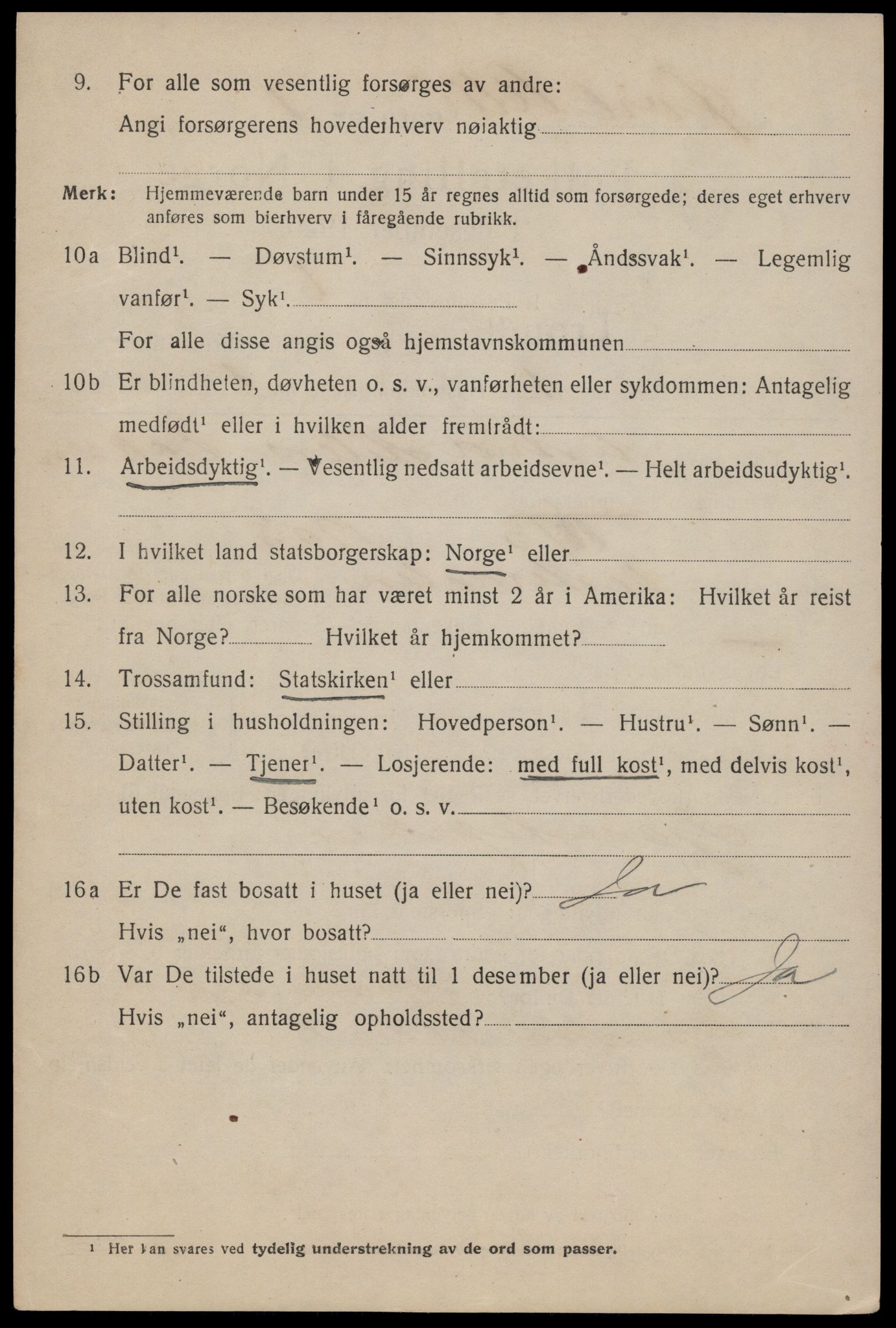 SAT, 1920 census for Trondheim, 1920, p. 89425