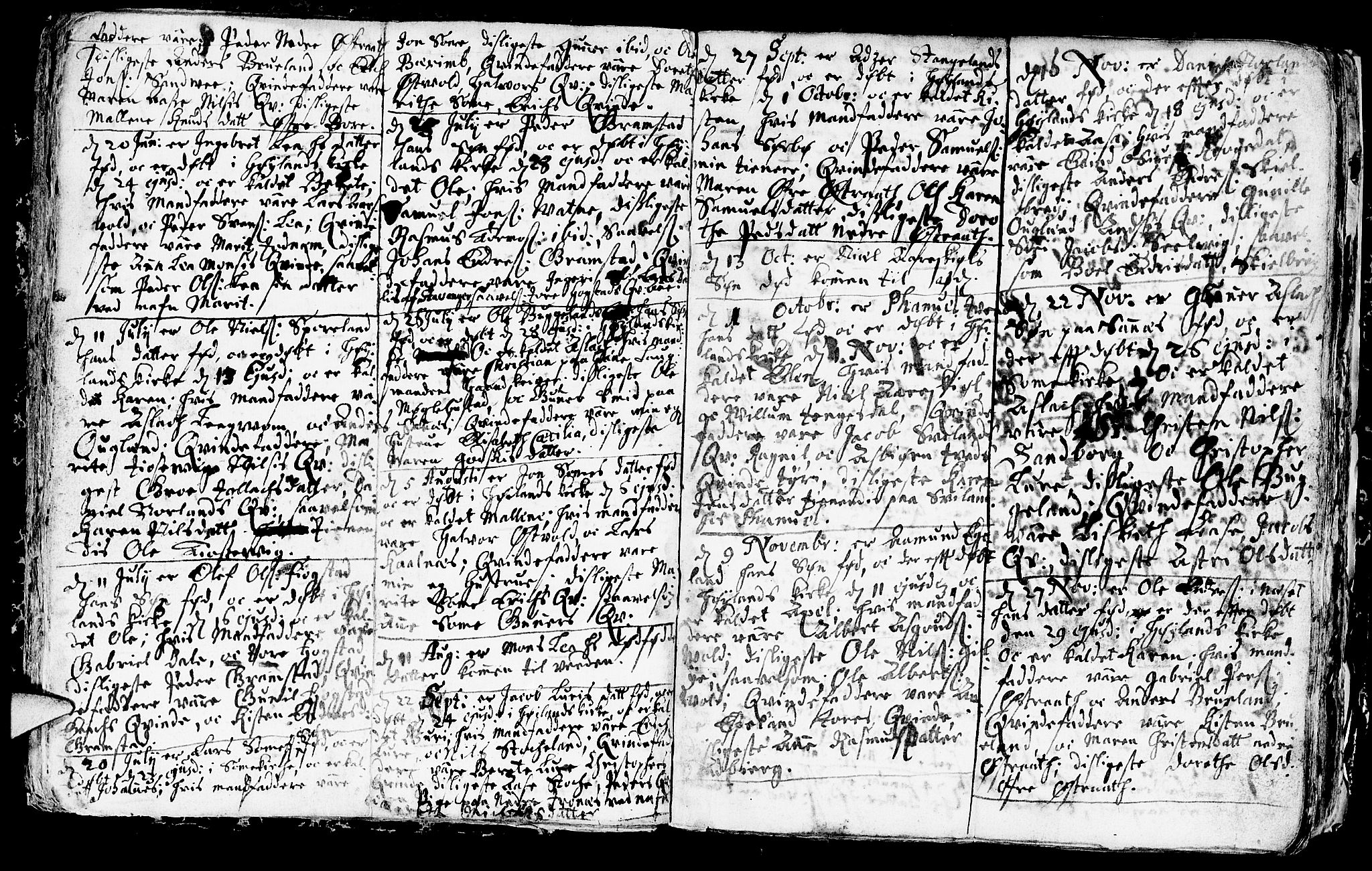 Høyland sokneprestkontor, AV/SAST-A-101799/001/30BA/L0001: Parish register (official) no. A 1, 1691-1732