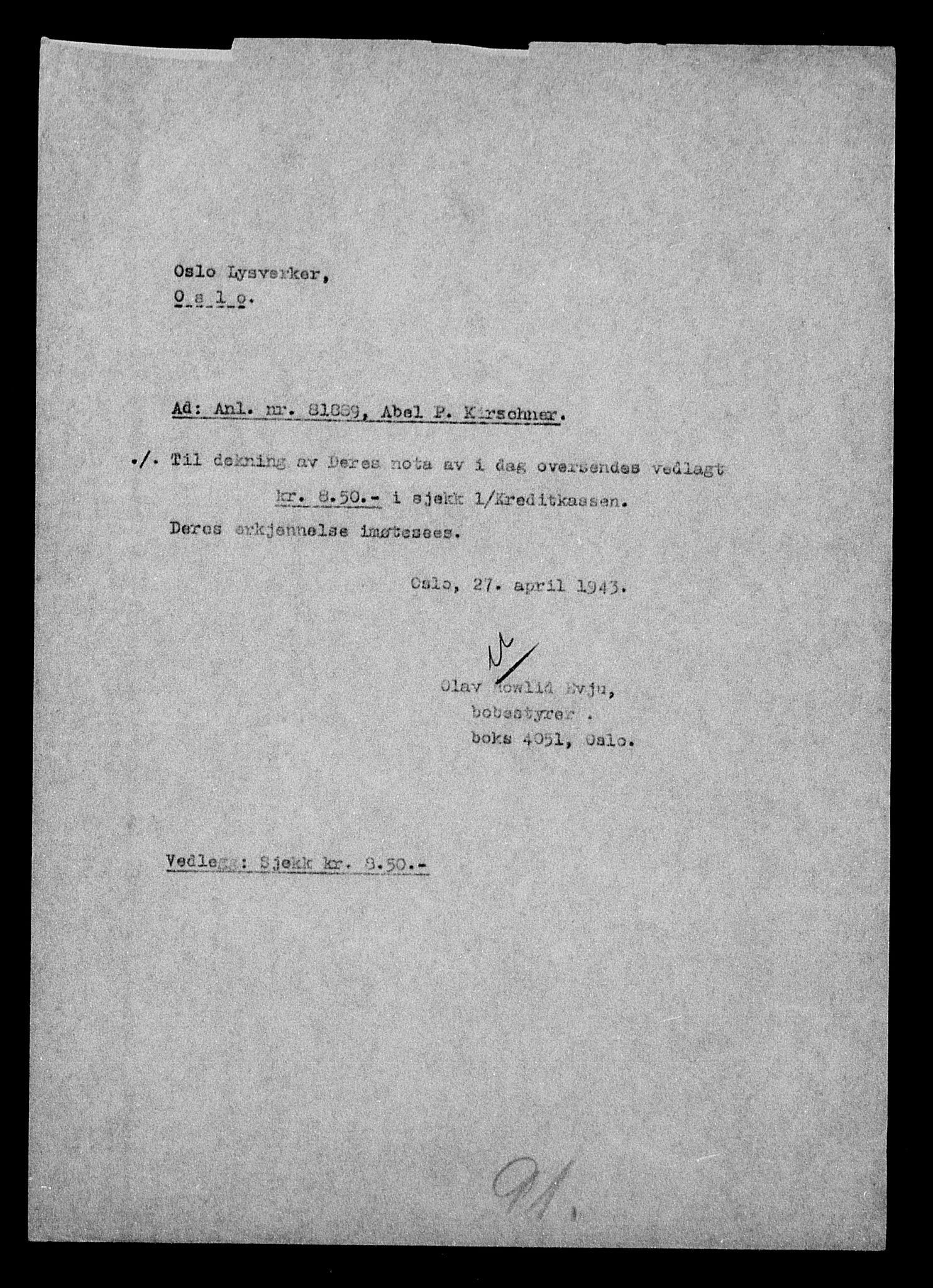 Justisdepartementet, Tilbakeføringskontoret for inndratte formuer, AV/RA-S-1564/H/Hc/Hcc/L0951: --, 1945-1947, p. 366