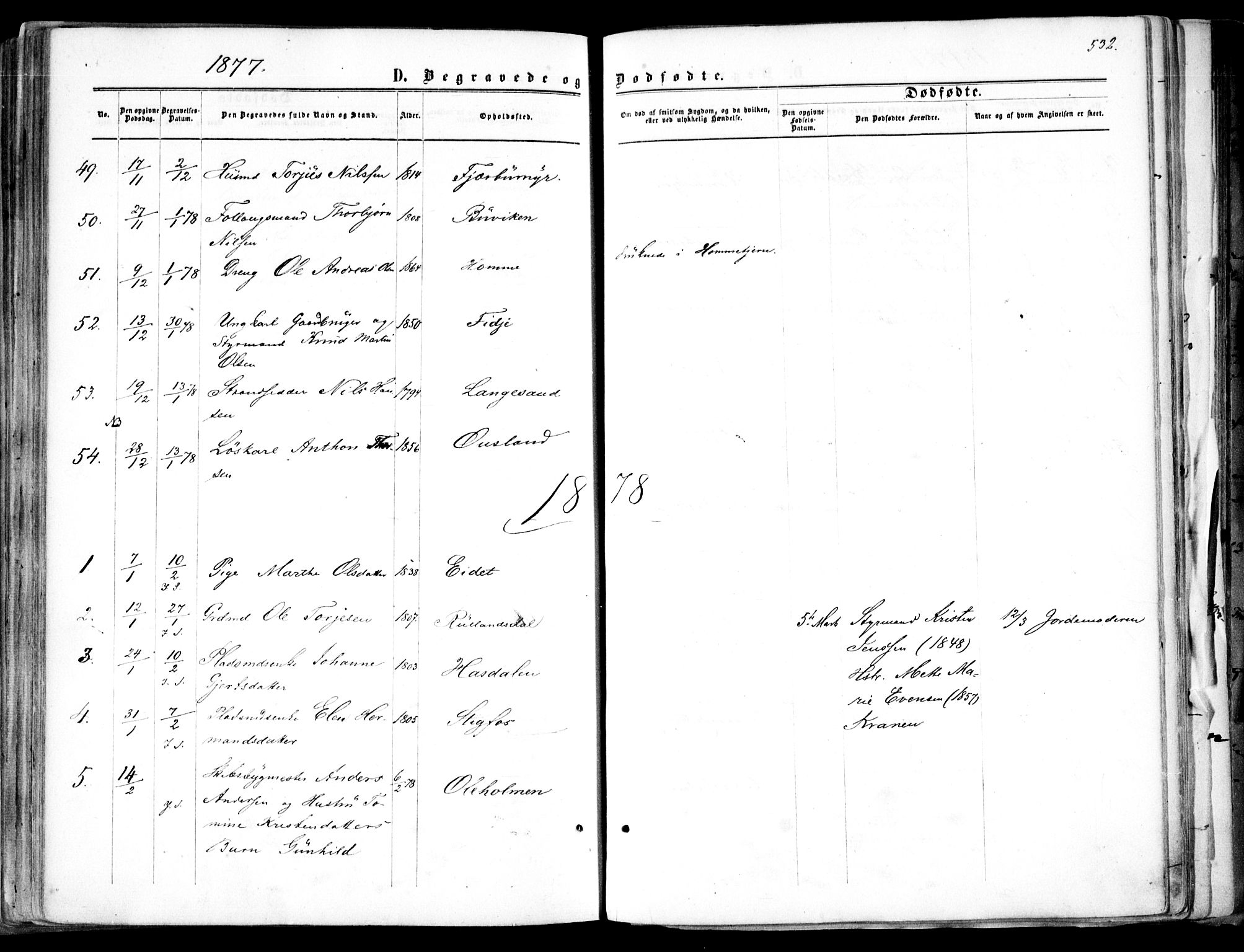 Søndeled sokneprestkontor, AV/SAK-1111-0038/F/Fa/L0003: Parish register (official) no. A 3, 1861-1879, p. 532