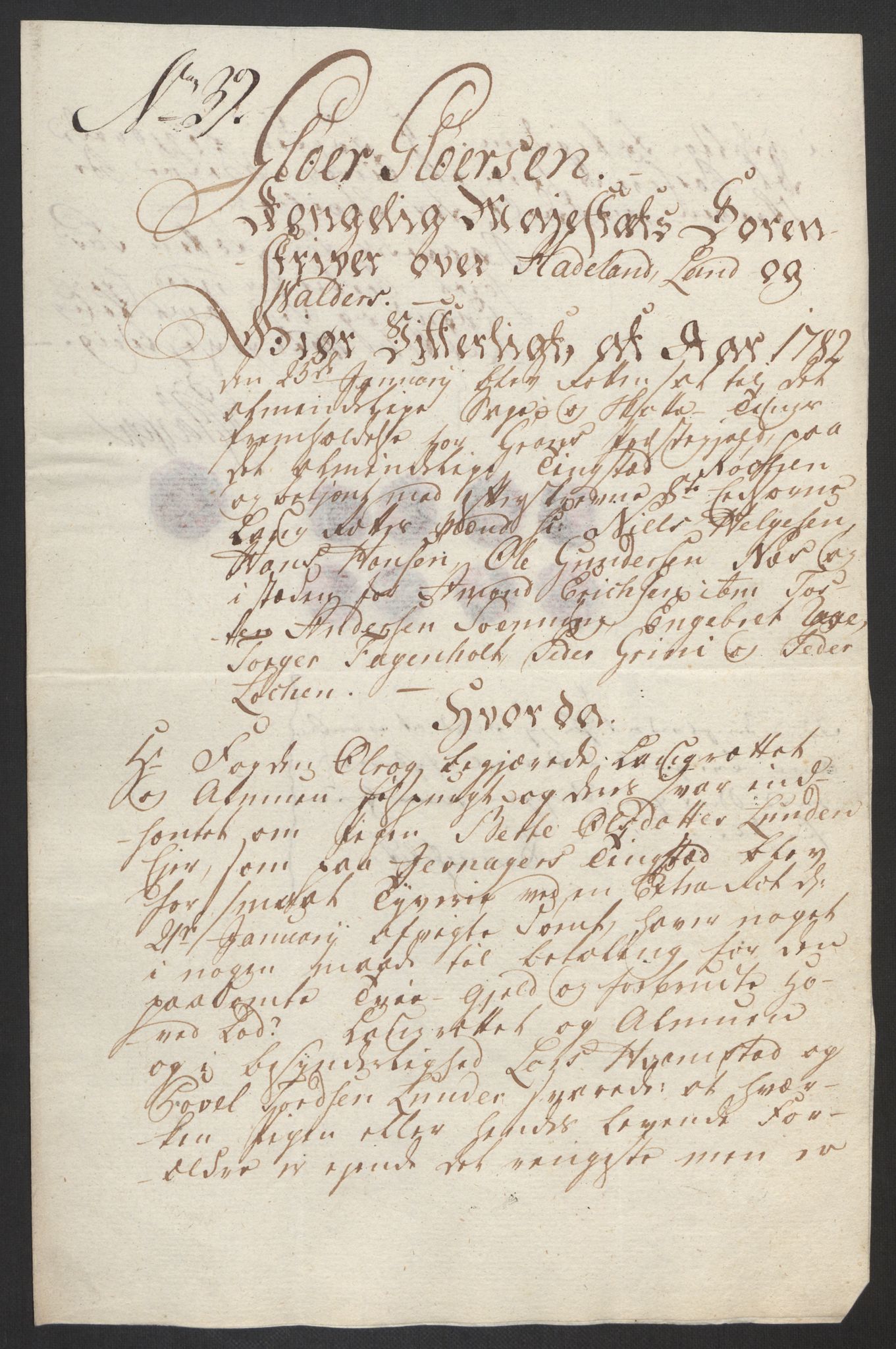 Rentekammeret inntil 1814, Reviderte regnskaper, Fogderegnskap, AV/RA-EA-4092/R19/L1369: Fogderegnskap Toten, Hadeland og Vardal, 1782, p. 160