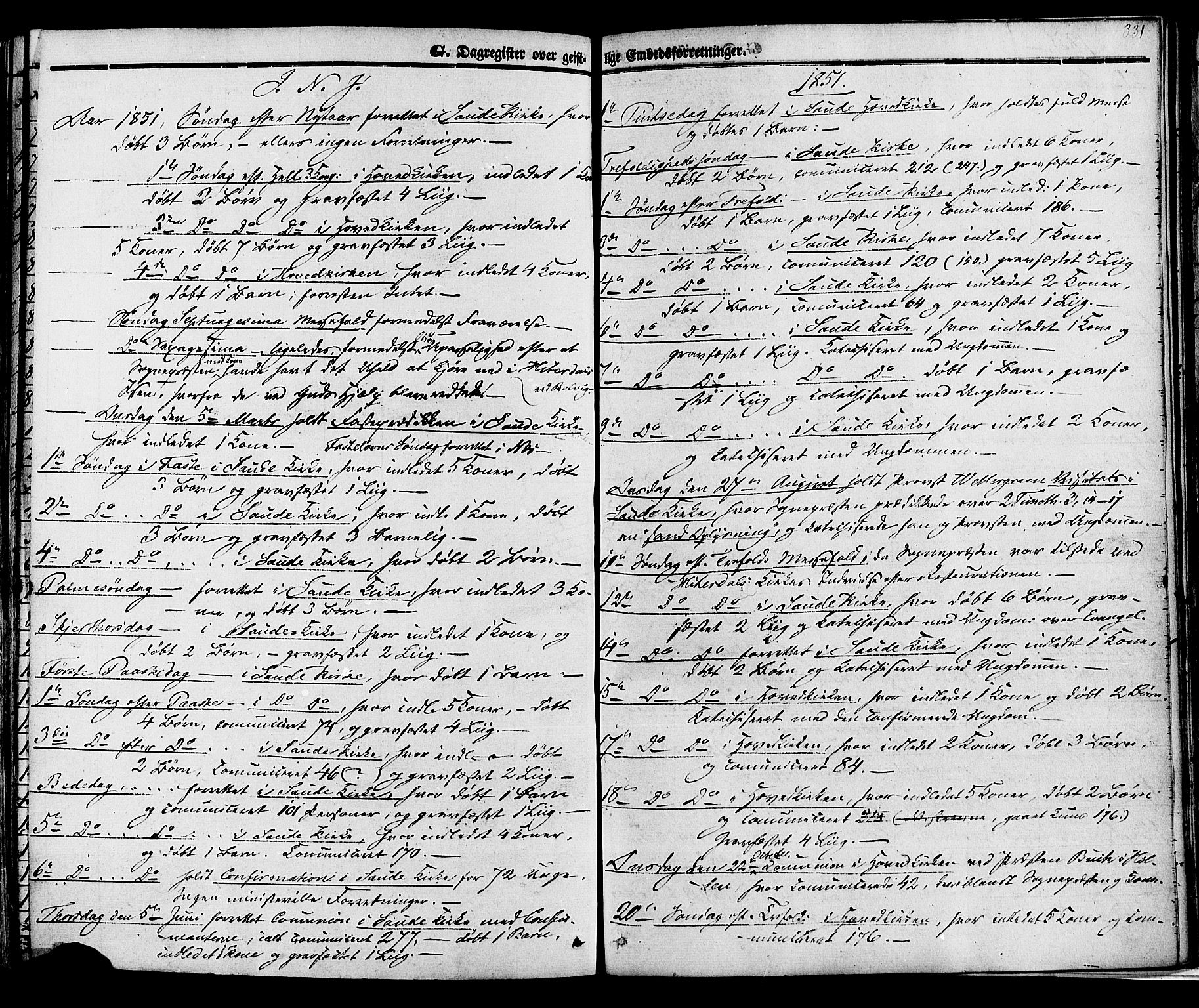 Sauherad kirkebøker, SAKO/A-298/F/Fa/L0007: Parish register (official) no. I 7, 1851-1873, p. 331