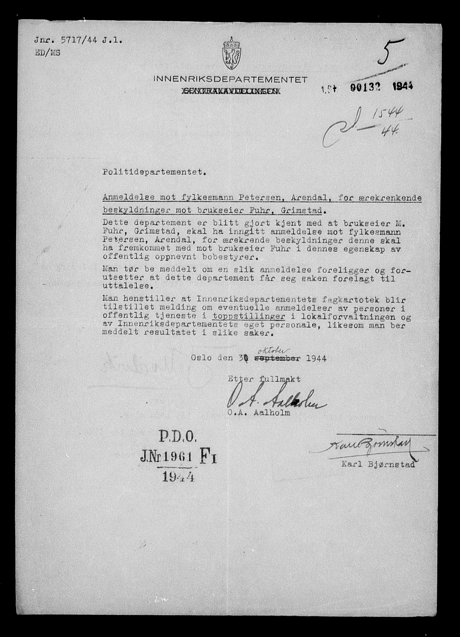 Justisdepartementet, Tilbakeføringskontoret for inndratte formuer, AV/RA-S-1564/H/Hc/Hcd/L0993: --, 1945-1947, p. 627