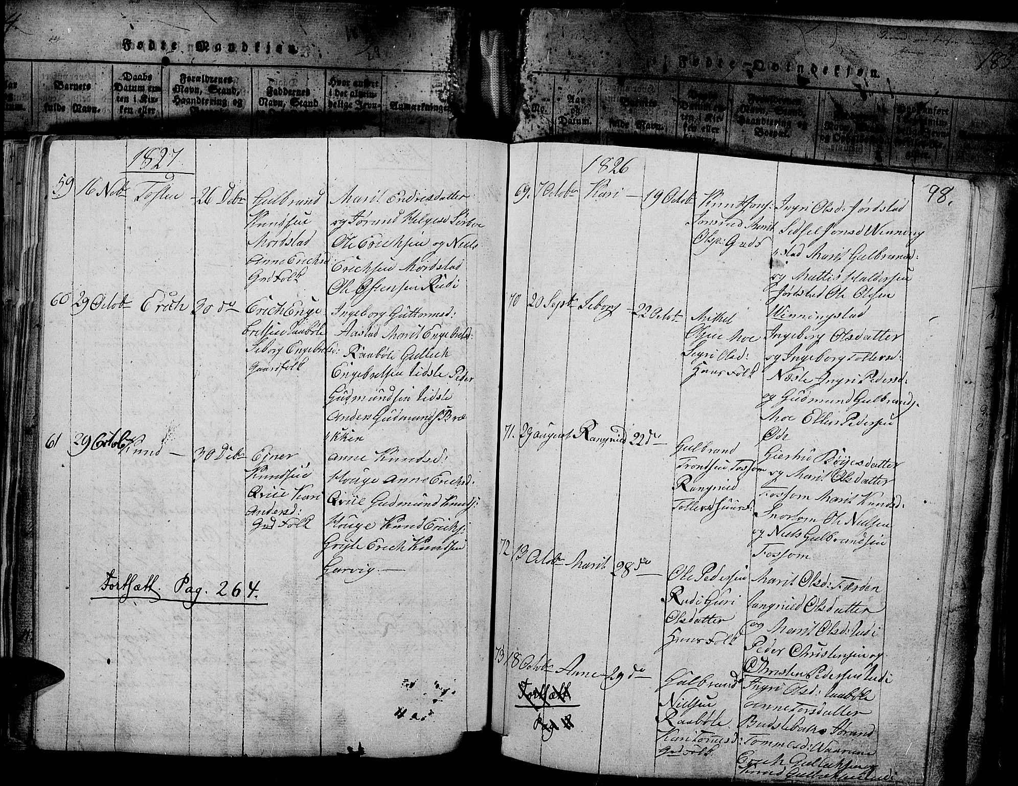 Slidre prestekontor, SAH/PREST-134/H/Ha/Haa/L0002: Parish register (official) no. 2, 1814-1830, p. 187v